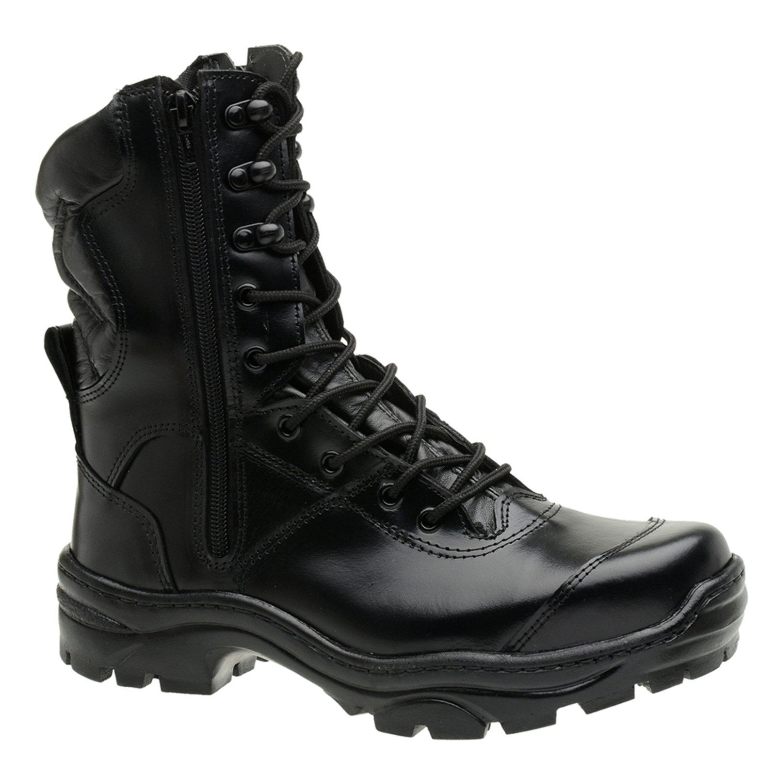 Imagem principal Bota Militar Accona em Couro Cano Médio com 2 Zíperes 8100LP Accona preto