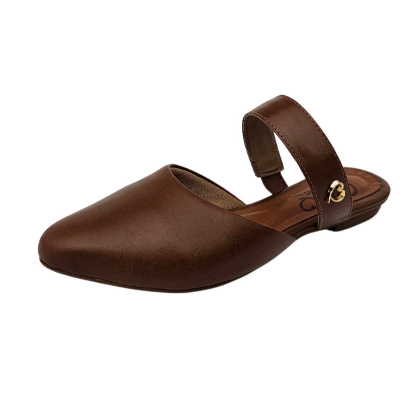 Imagem principal Mule em Couro Amo Calçados Vivian Amêndoa Amo Calçados marrom