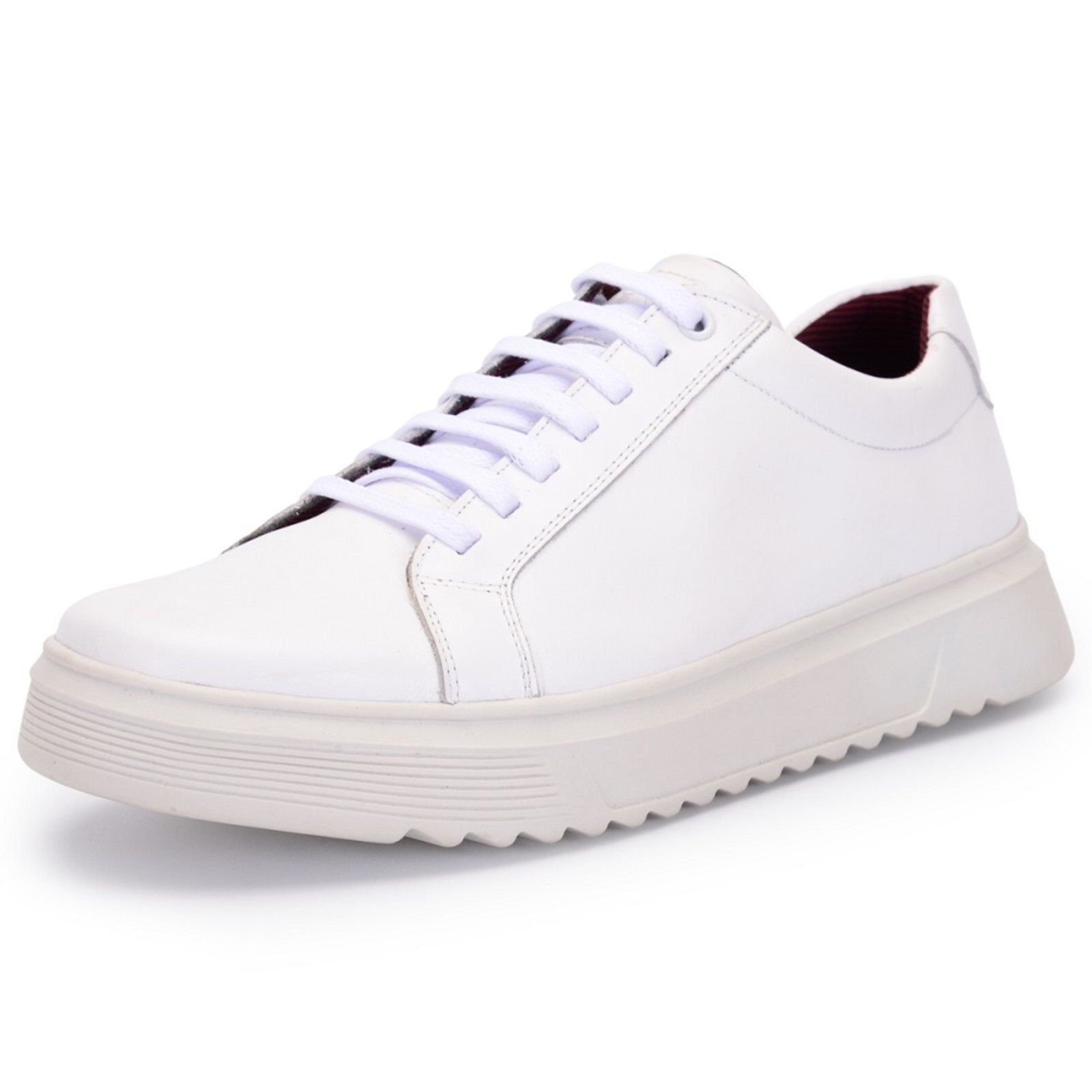 Imagem principal Sapatênis Tênis Casual Ferrile Em Couro Cor Branca 15301 Ferrile branco