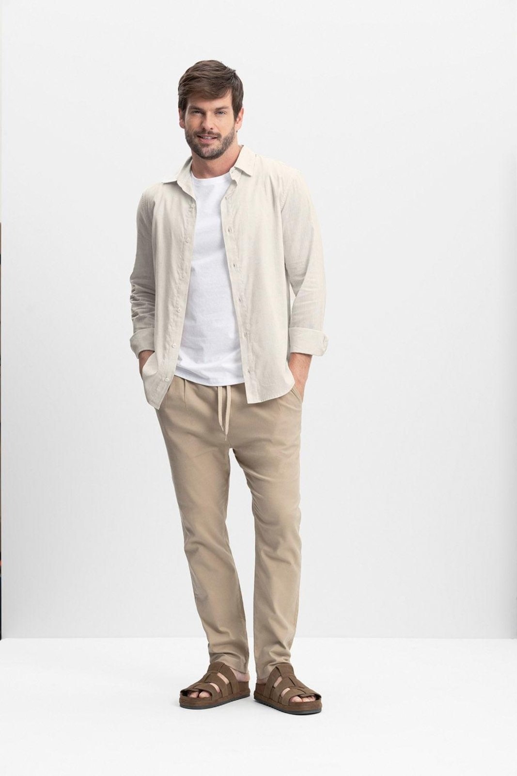 Imagem principal Camisa masculina em linho Essendi Off-white Essendi off-white white