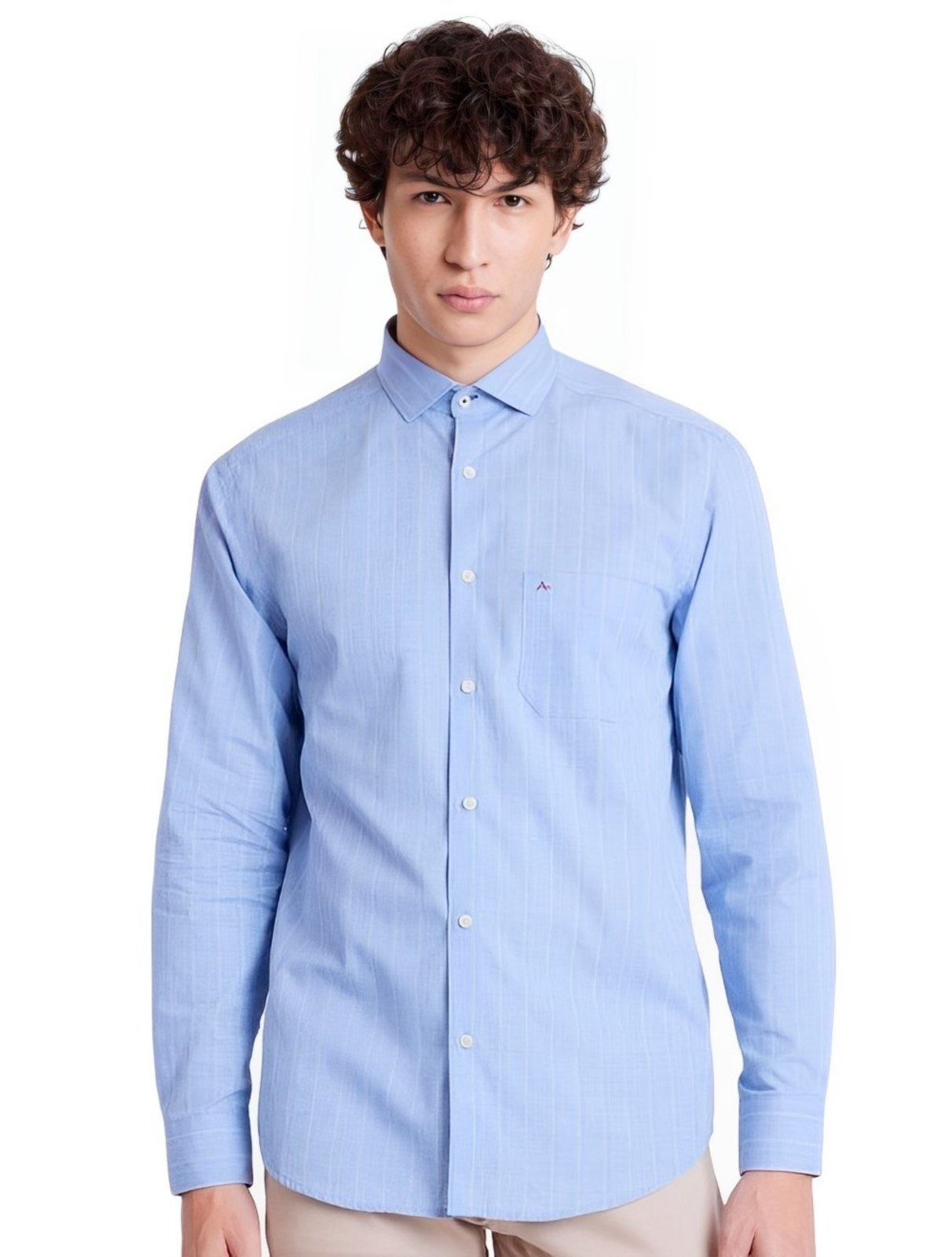 Imagem principal Camisa Aramis Masculina Regular Pocket Tricoline Quadri Xadrez Aramis azul/xadrez azul