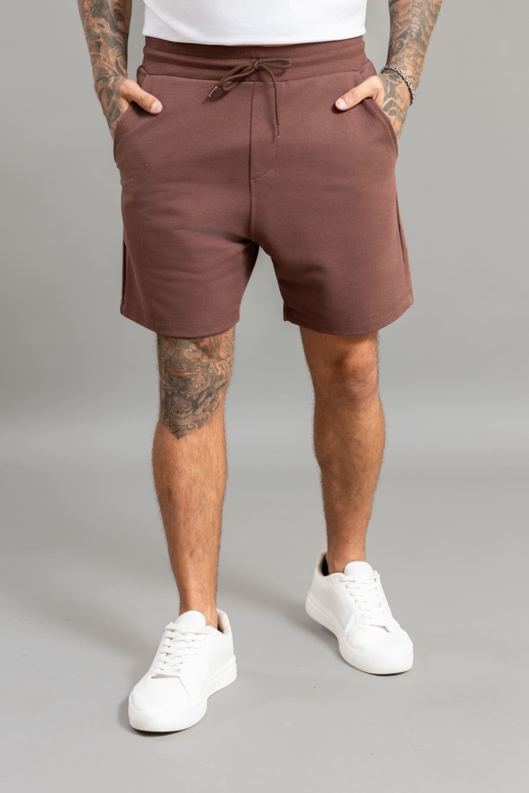 Imagem principal Bermuda Moletom Masculina Com Elástico e Cordão Dialogo Cafe Dialogo Jeans café