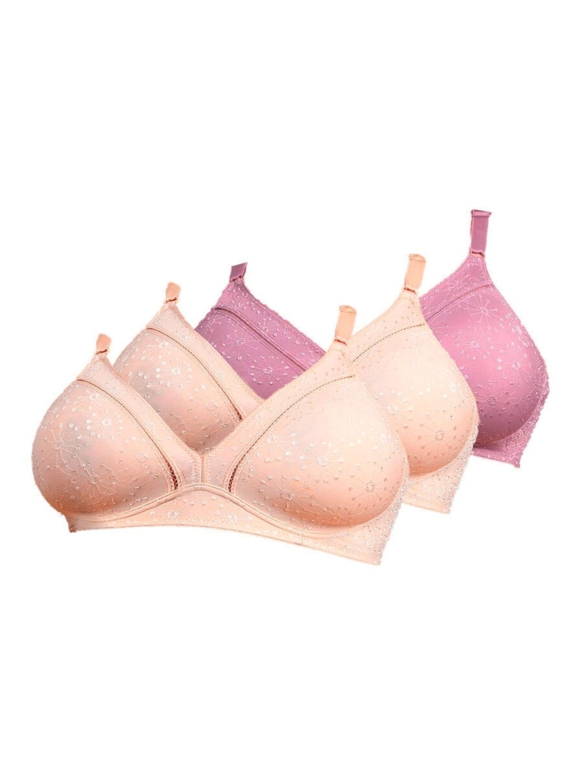 Imagem principal Kit com 3 Sutiãs sem Aro e sem Bojo Duloren 111743 Taça B Duloren bege