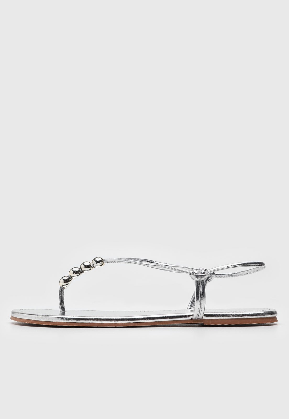 Imagem principal Rasteira Feminina Santa Lolla Esferas Metalizada Santa Lolla prata