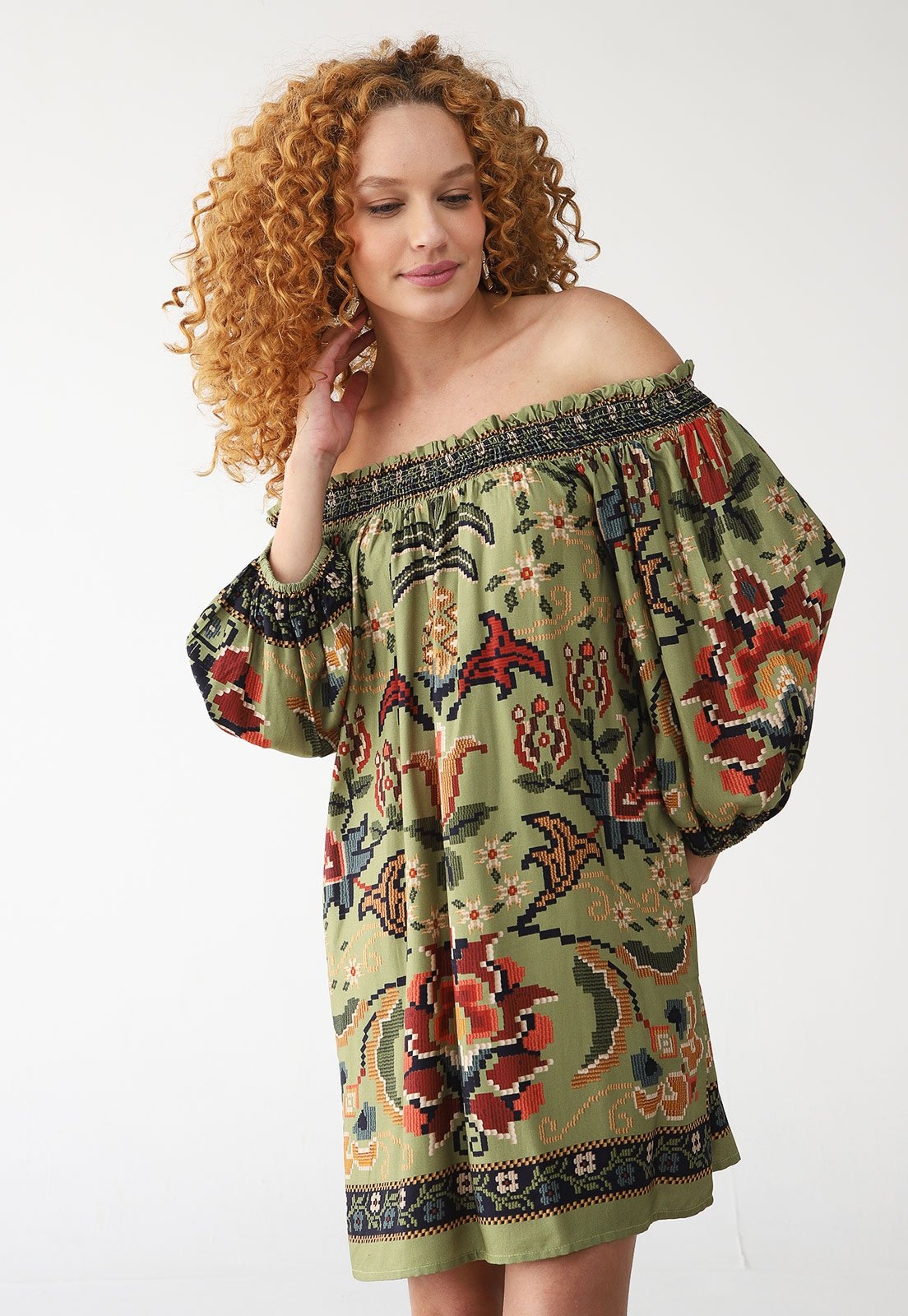 Imagem principal Vestido FARM Curto Flor de Jardim FARM verde