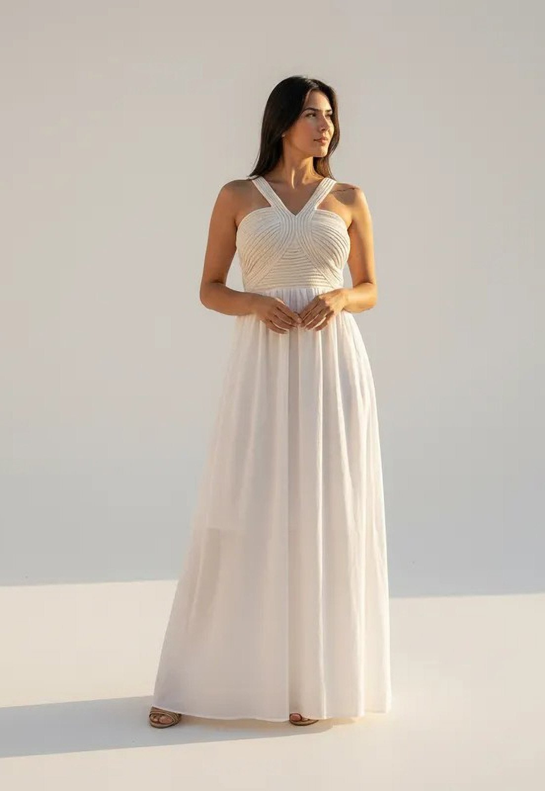 Imagem principal Vestido CabanaFree Alvorada Longo Luz Serena Cabanafree off-white