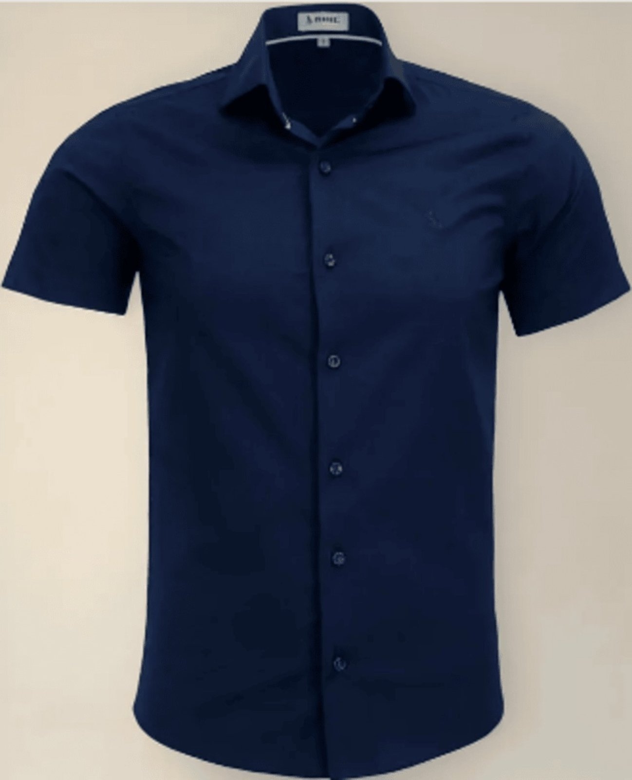 Imagem principal Camisa Social Amil Slim Com elastano Talks Macia Manga Curta Marinho Amil azul marinho
