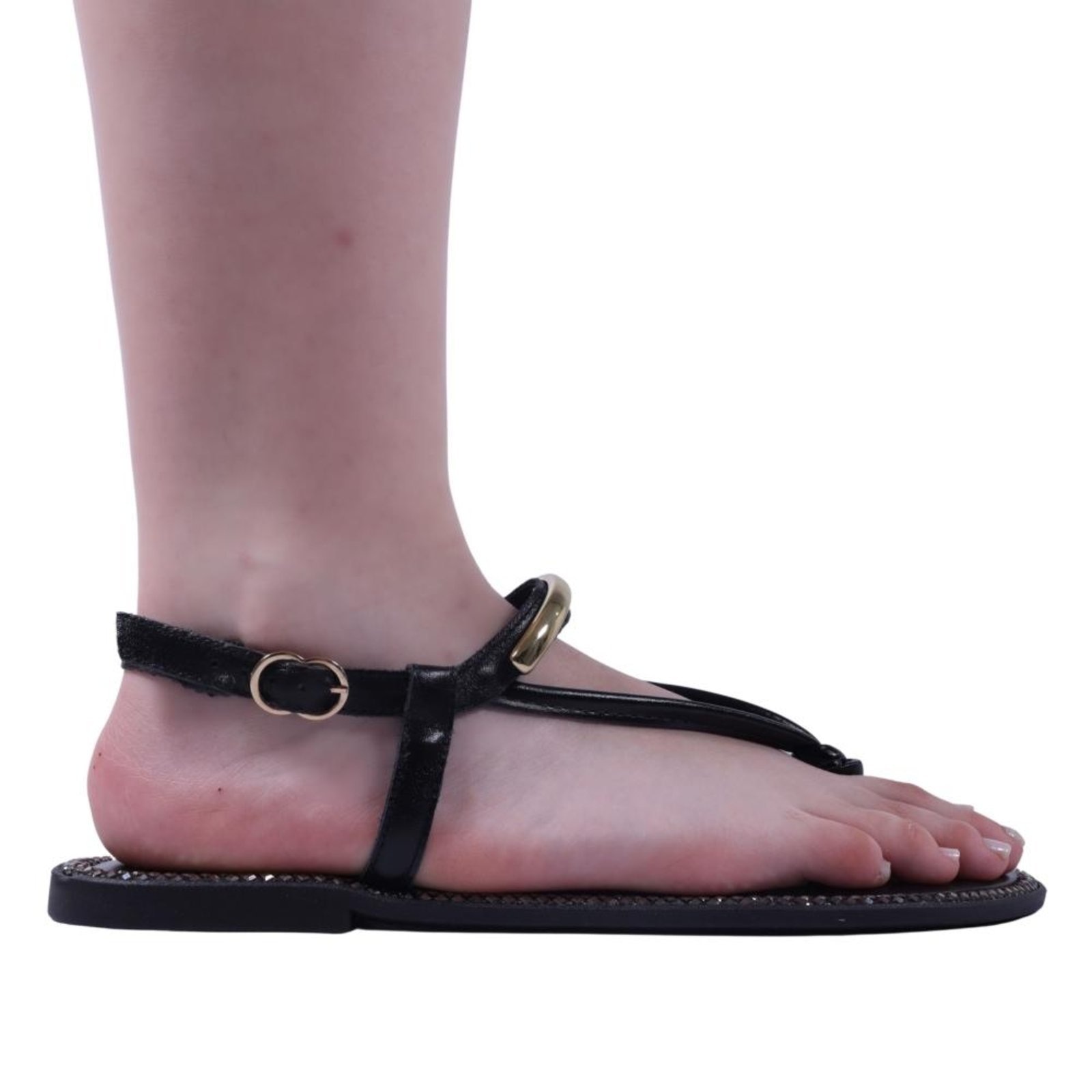 Imagem principal Sandália Feminina Rasteira Zariff 1618003252 Preto Zariff incolor