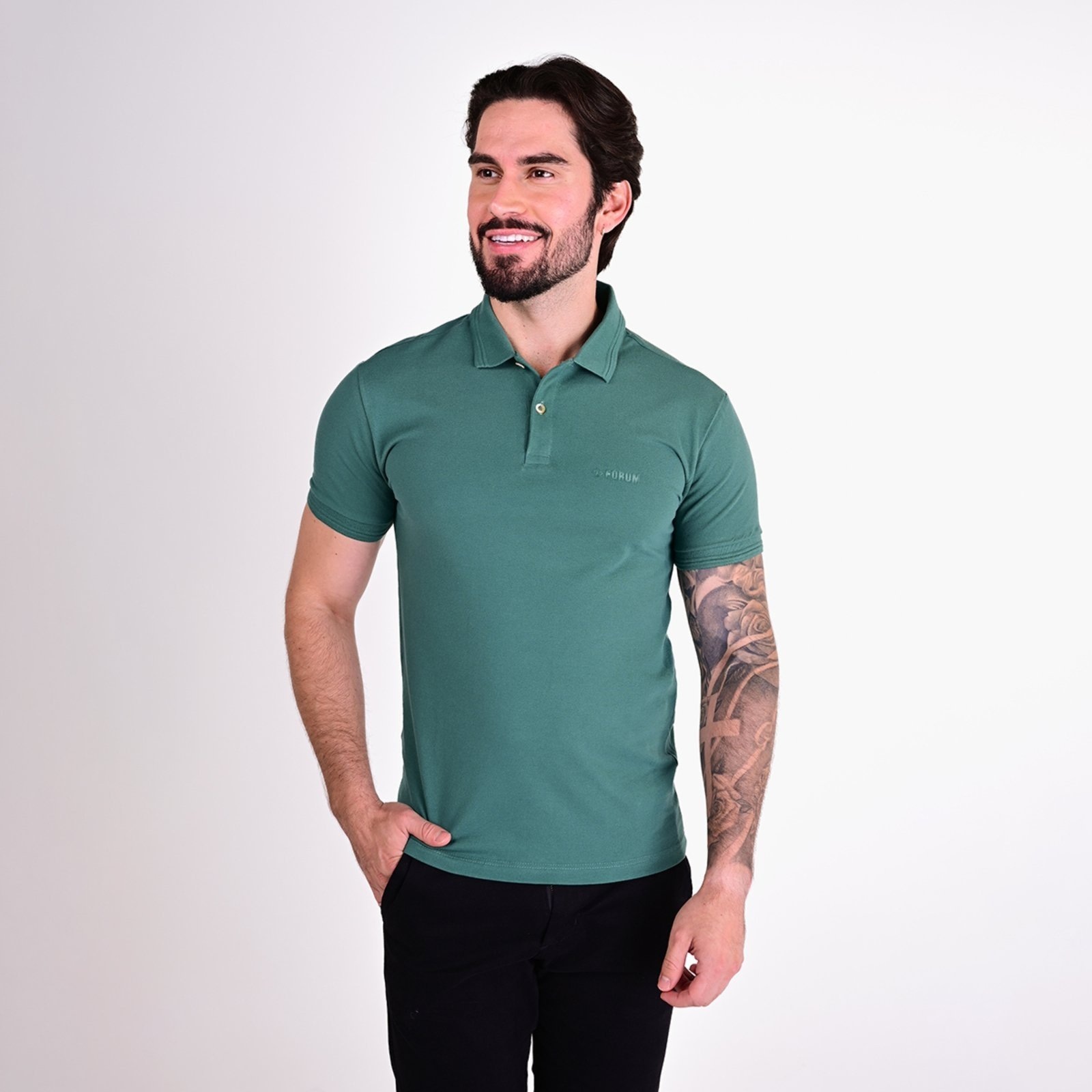 Imagem principal Camisa Polo Forum Gola Texturada Forum verde