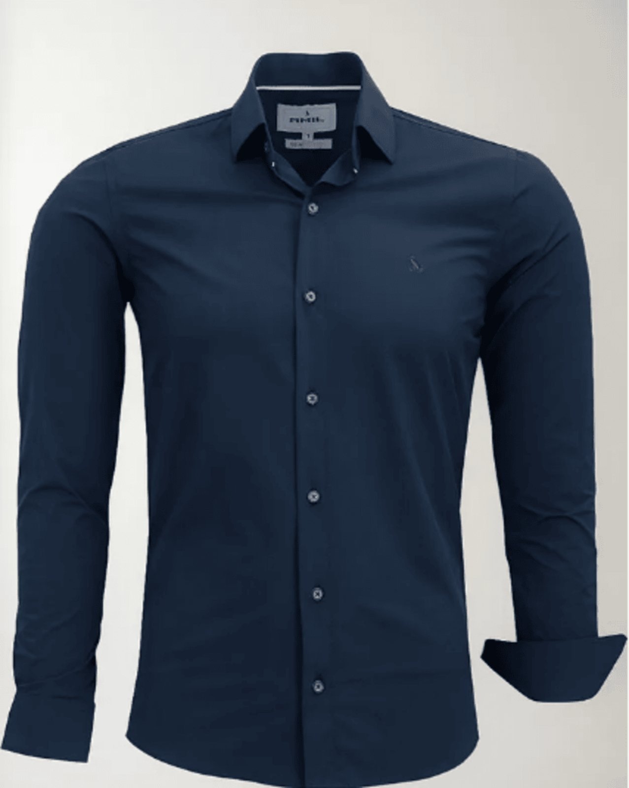 Imagem principal Camisa Social Amil Linked Tecido Poliamida Com Elastano Não Amassa Manga Longa Luxo Marinho Amil azul marinho