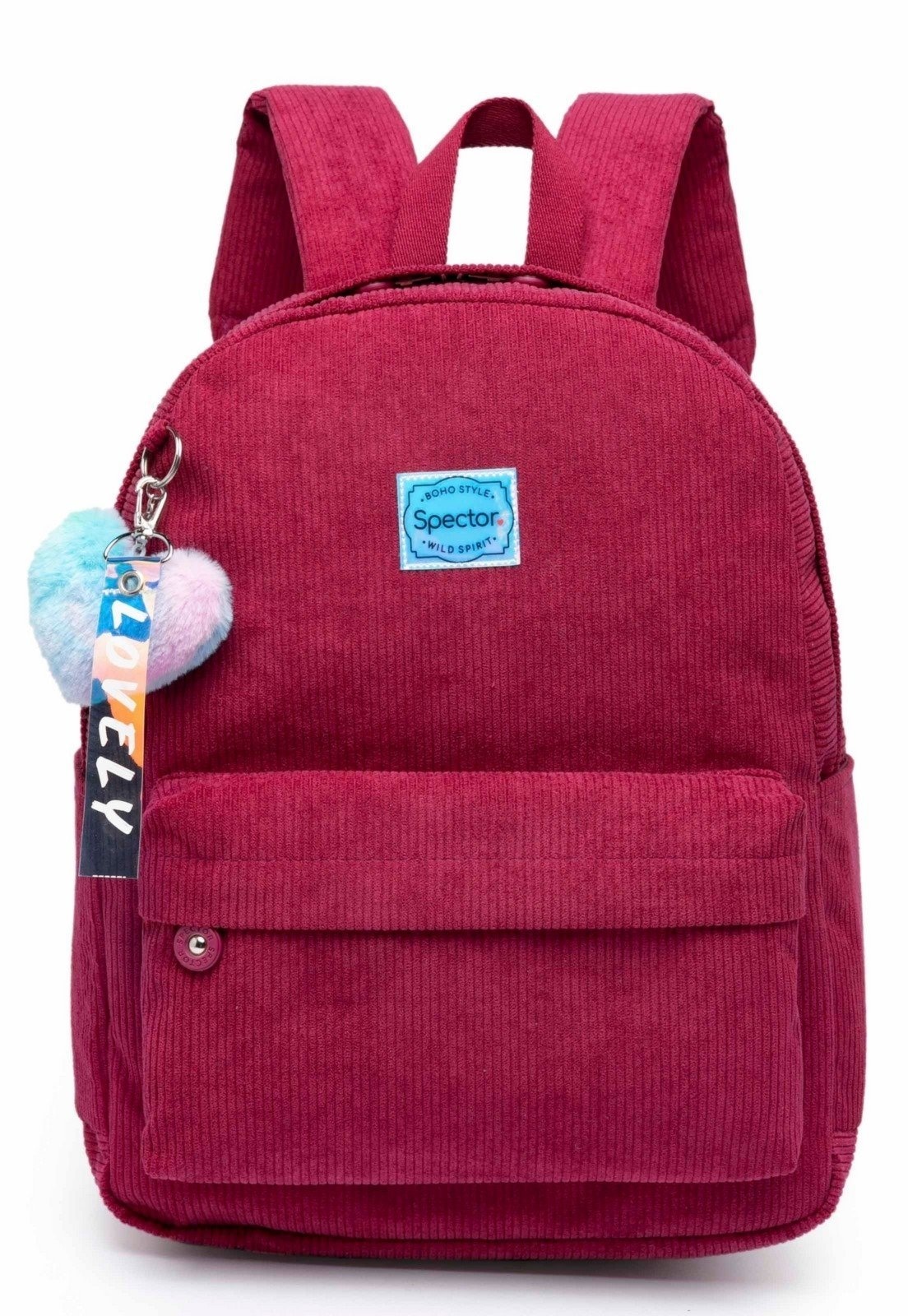 Imagem principal Infantil - Mochila Feminina Spector Chaveiro Peludo Escolar Moda Spector rosa
