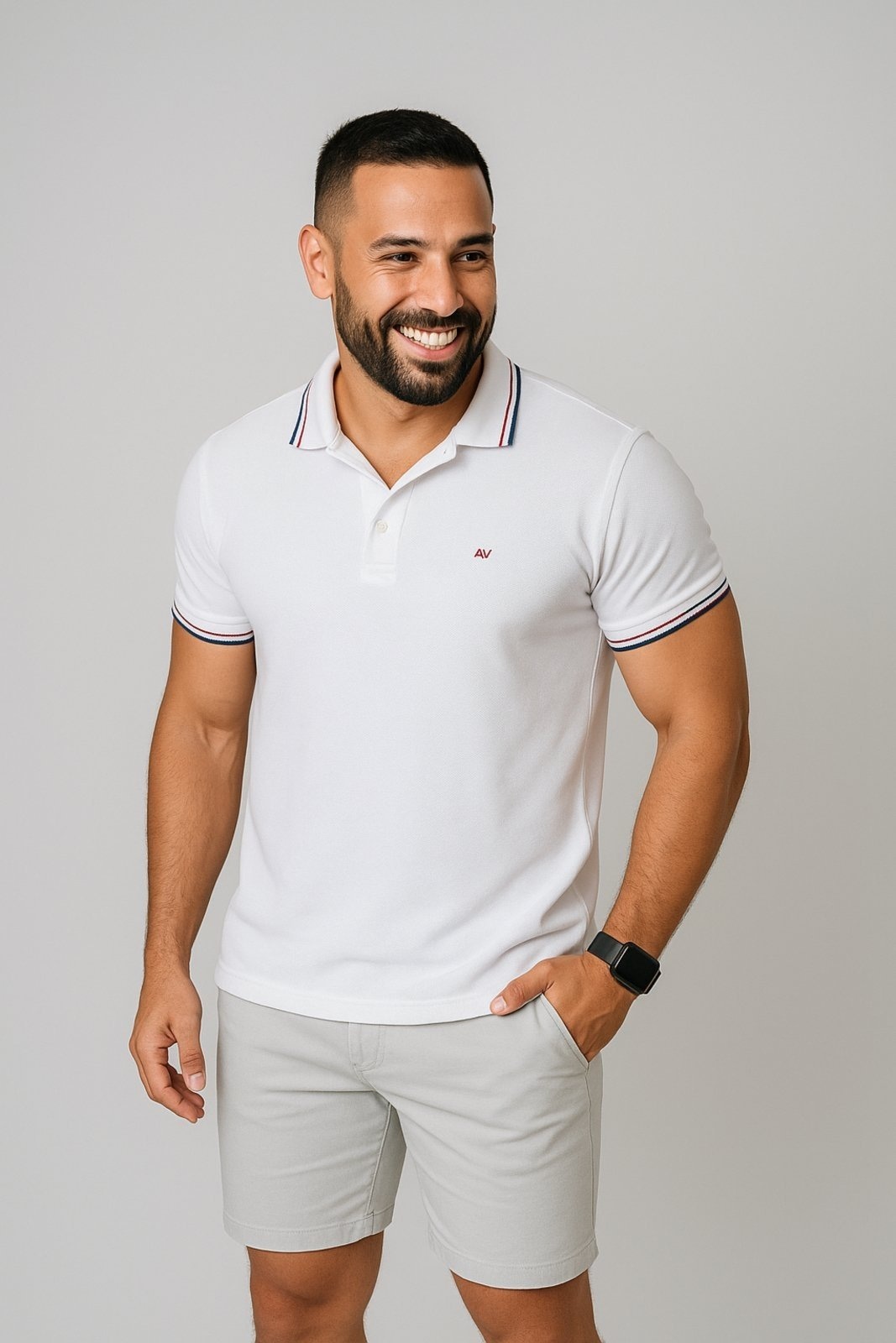 Imagem principal Camiseta Polo D Bell Outlet Fashion Masculina Branca D BELL OUTLET FASHION branco