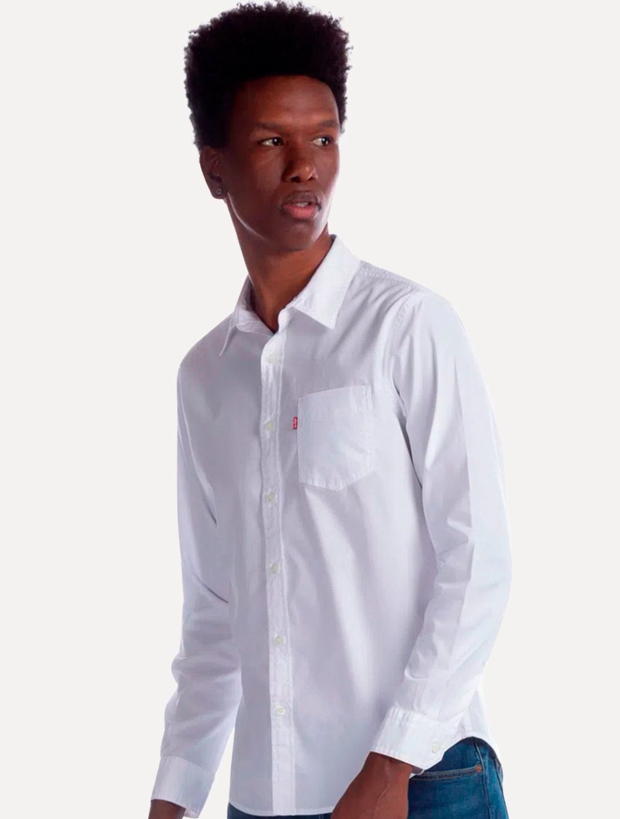Imagem principal Camisa Levis Masculina Classic Standard Pocket Branca Levis azul marinho