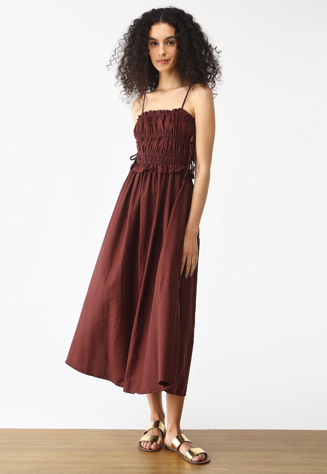 Imagem principal Vestido FARM Midi Amarrações FARM bordô