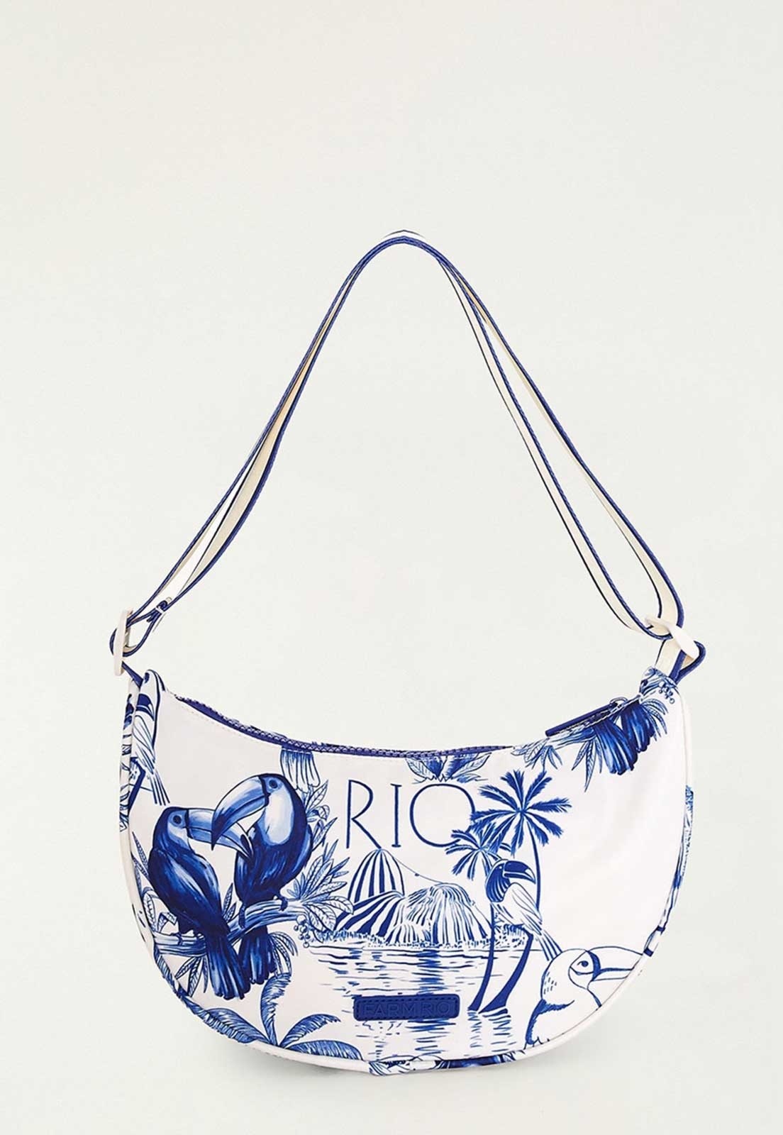 Imagem principal Bolsa Feminina FARM Rio Tucanos Média Estampada Branca FARM branco