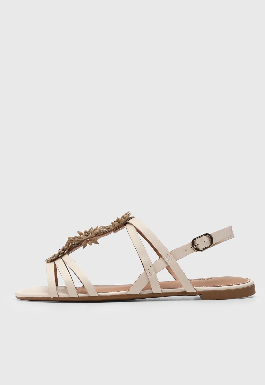 Imagem principal Rasteira Feminina Dakota Detalhe Floral Branca Dakota branco