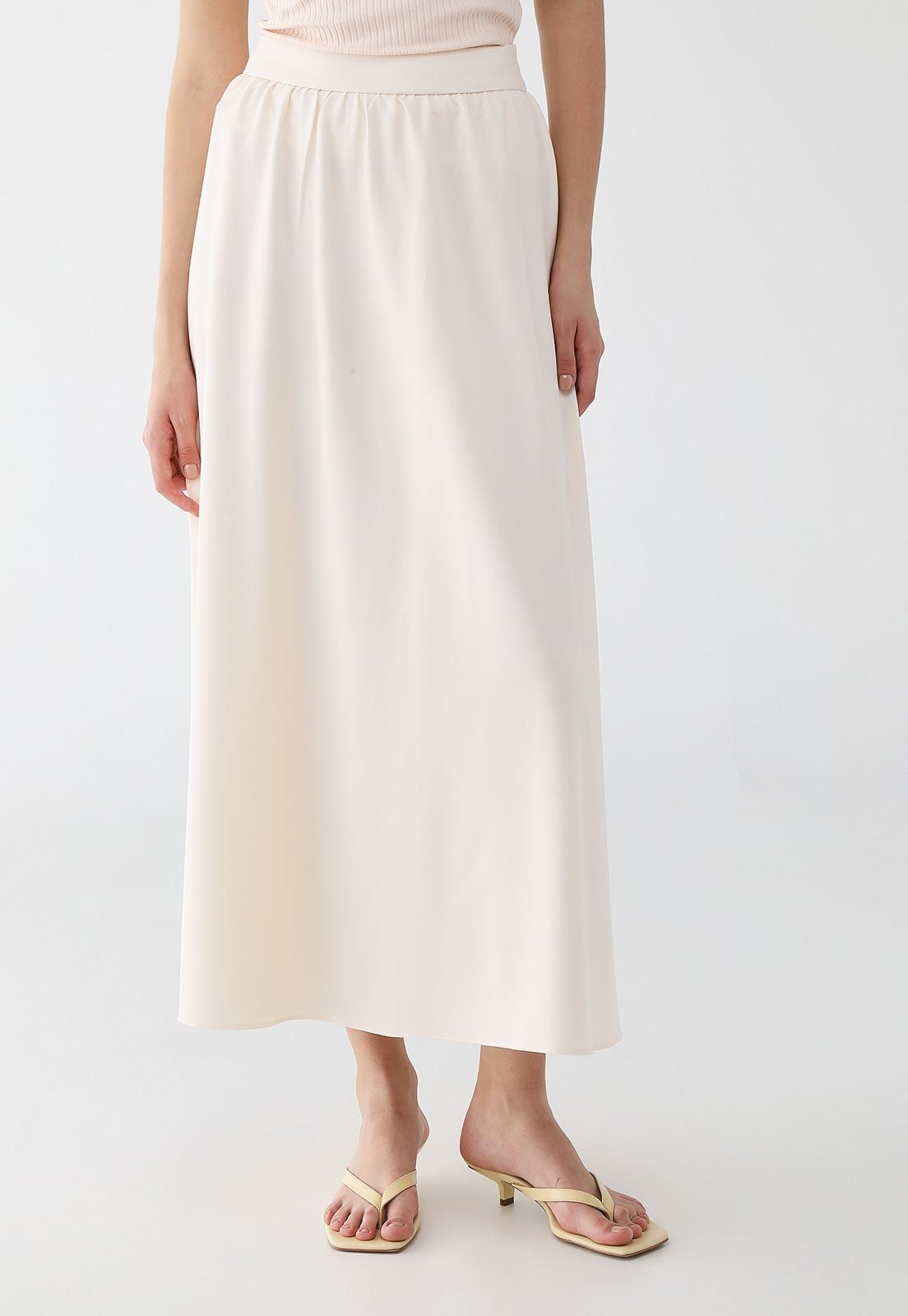 Imagem principal Saia Evasê Feminina My Favorite Super Midi Off-White My Favorite off-white white