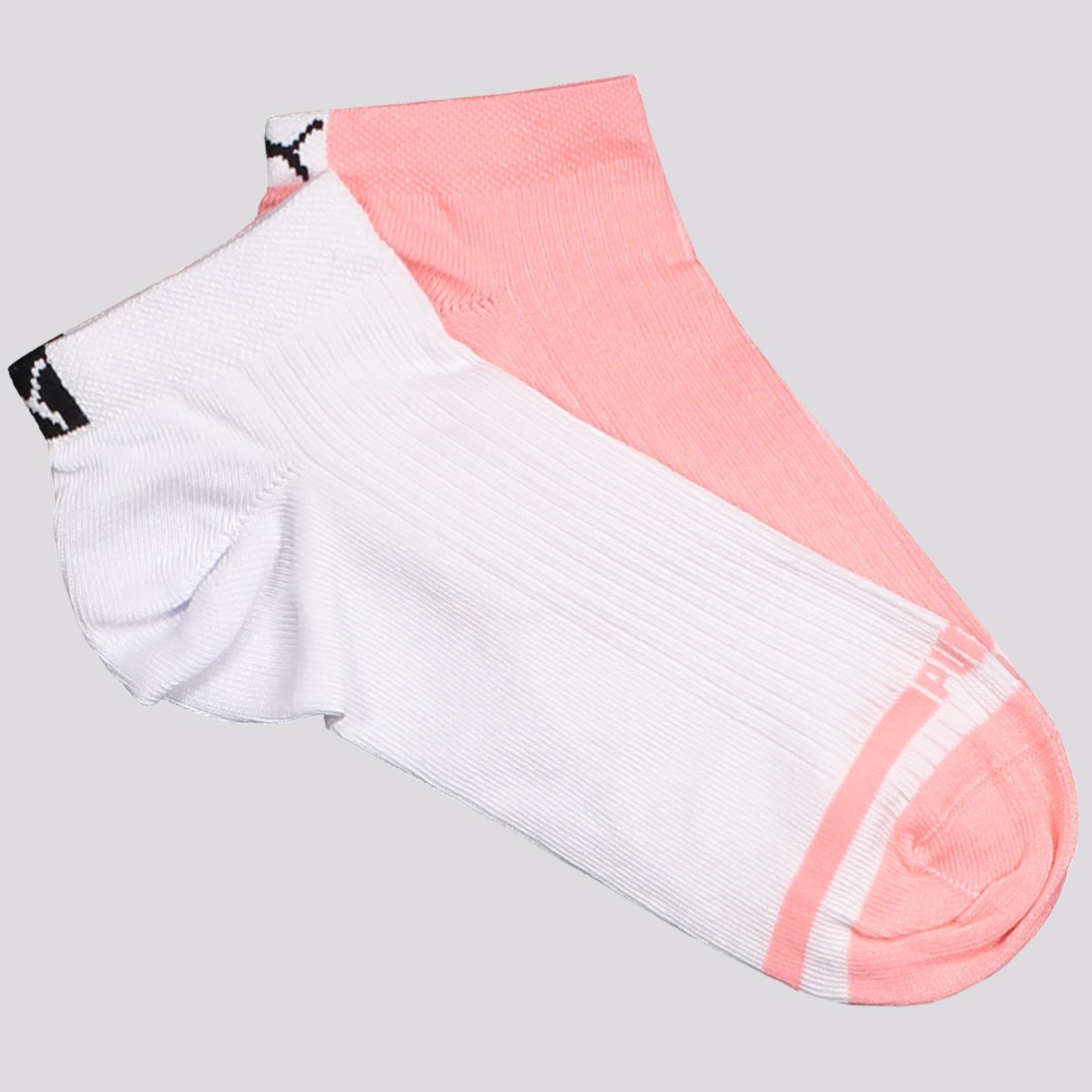 Imagem principal Kit Meia Puma Logo Sapatilha 2 Pares Feminina Branca e Rosa Puma branco rosa