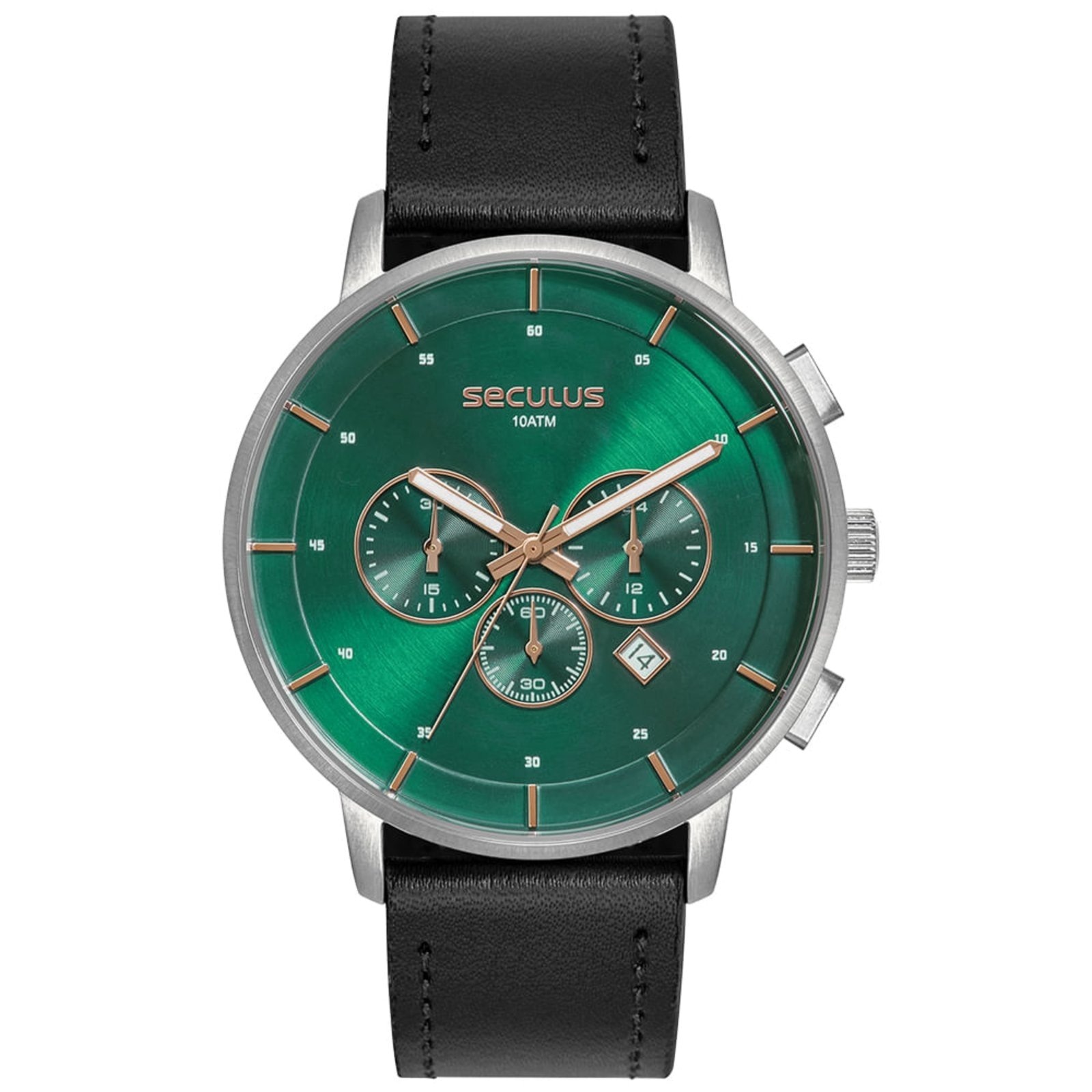 Imagem principal Relógio Masculino Seculus Cronógrafo Mostrador Verde Seculus preto verde