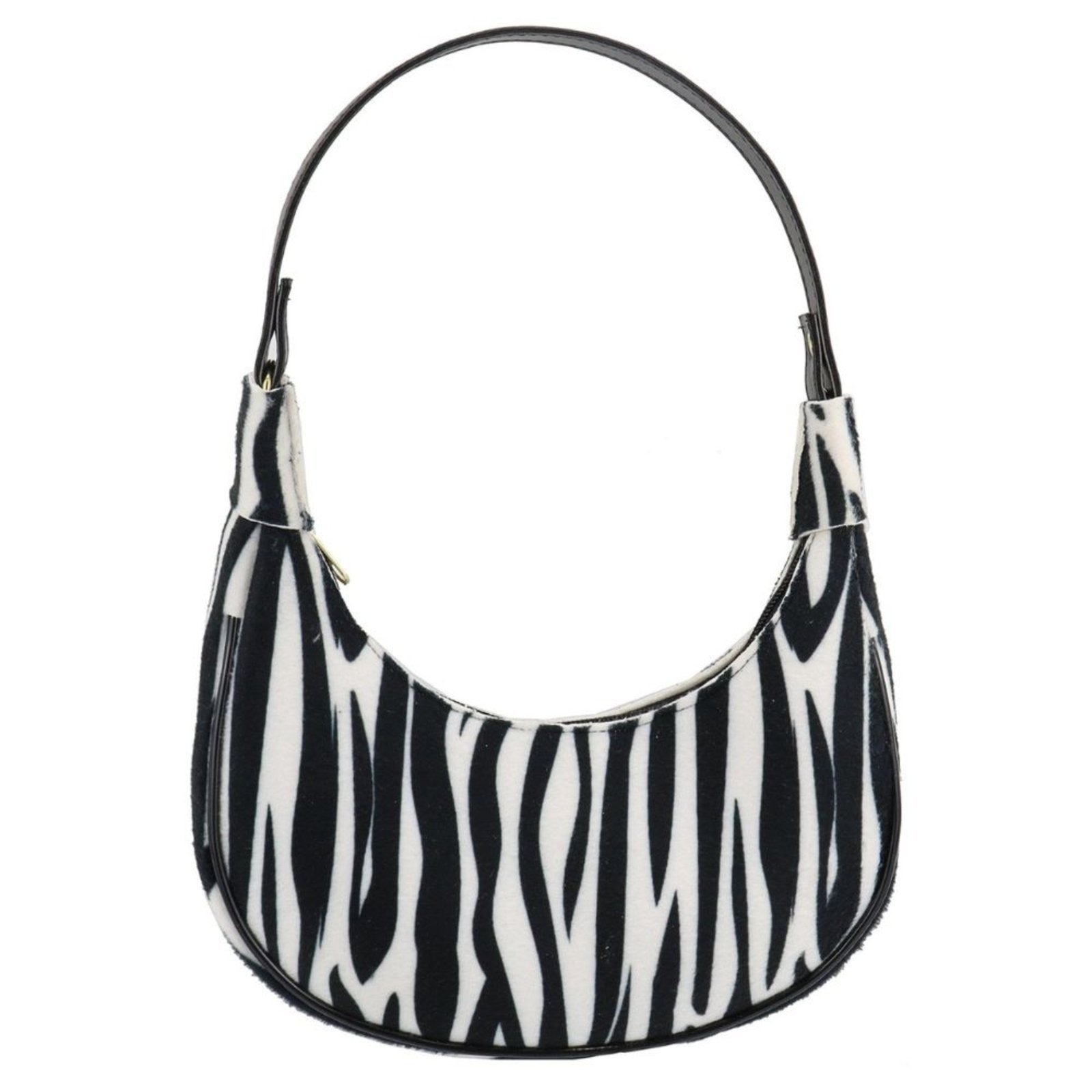 Imagem principal Bolsa Feminina Anna Andrade Bolsa Casual De Ombro Cluth Meia Lua Animal Print Anna Andrade zebra