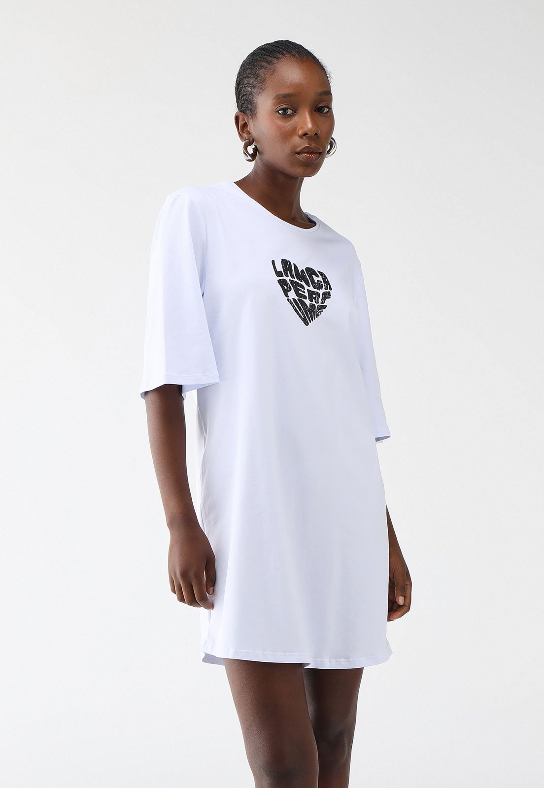 Imagem principal Vestido Lança Perfume Oversized Logo Branca Lança Perfume branco