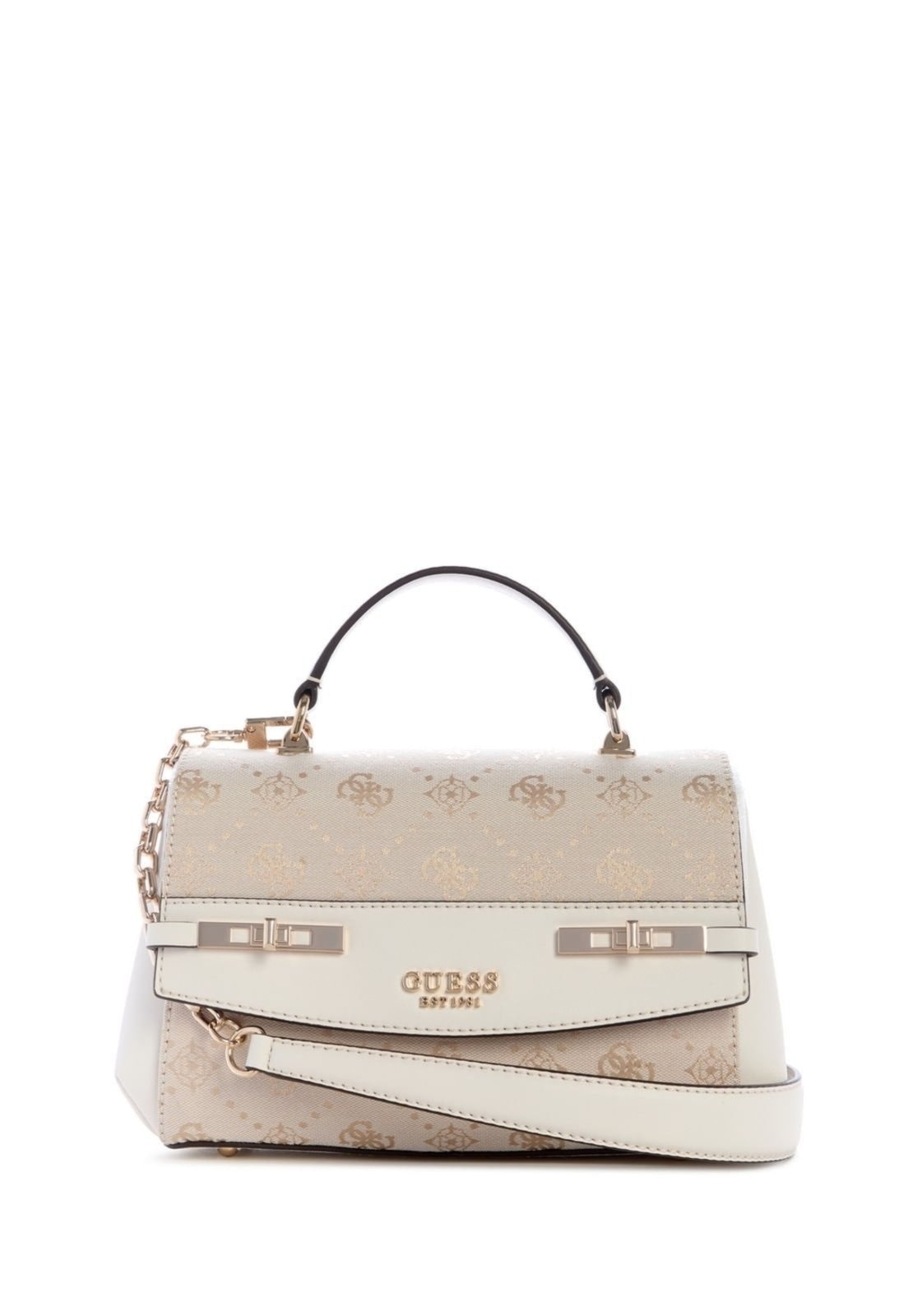 Imagem principal Bolsa Guess Melinda Logo Top Handle Flap Off White Guess off-white white