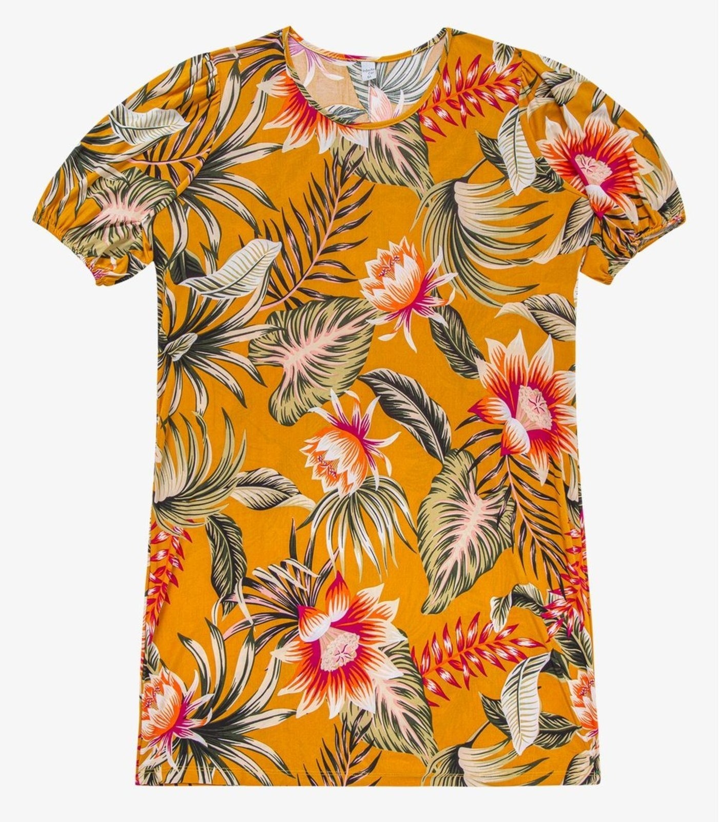 Imagem principal Vestido Malha Fria Plus Infinita Cor INFINITA COR amarelo