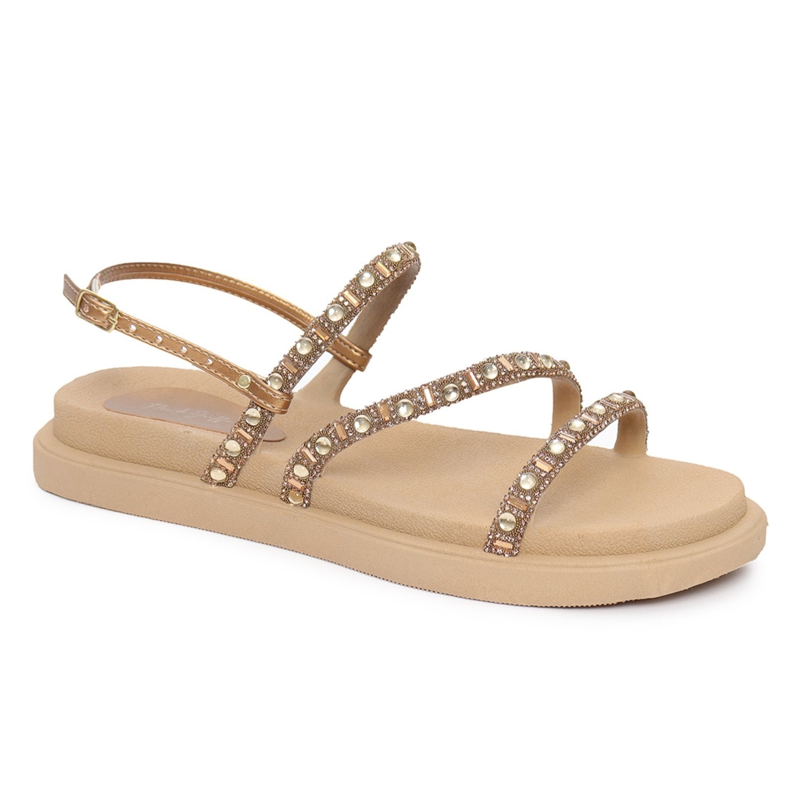 Imagem principal Sandália Papete Flor de Griffe Stras Ouro F G FLOR DE GRIFFE dourado