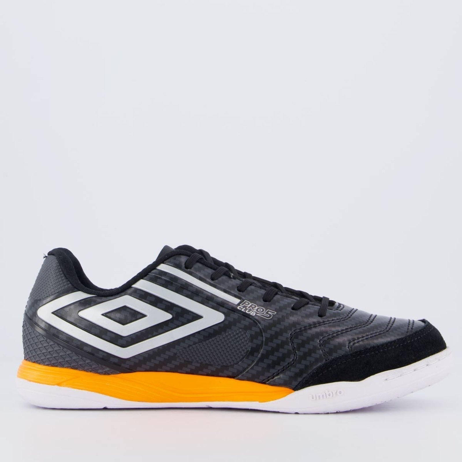 Imagem principal Chuteira Umbro Pro 5 Bump Club Futsal Laranja e Preta Umbro preto