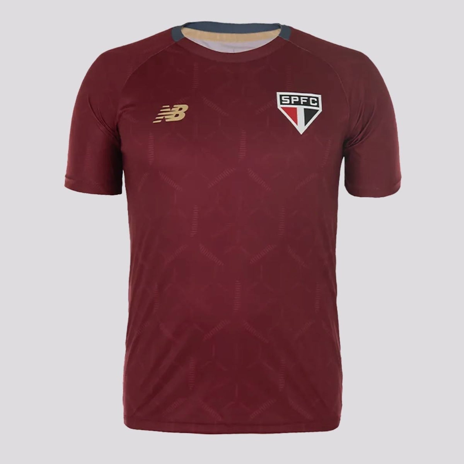 Imagem principal Camisa New Balance São Paulo Treino 2025 Bordô New Balance vermelho