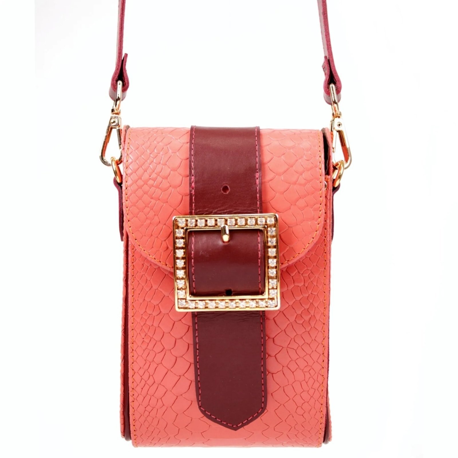 Imagem principal Bolsa Transversal Estruturada em Couro Artlux 9052 Artlux coral