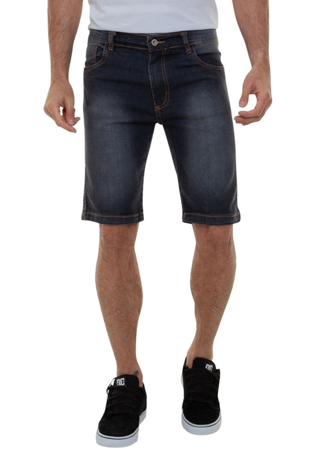 Imagem principal Bermuda Jeans Premium Masculina Versatti Aruba Preta Versatti preto