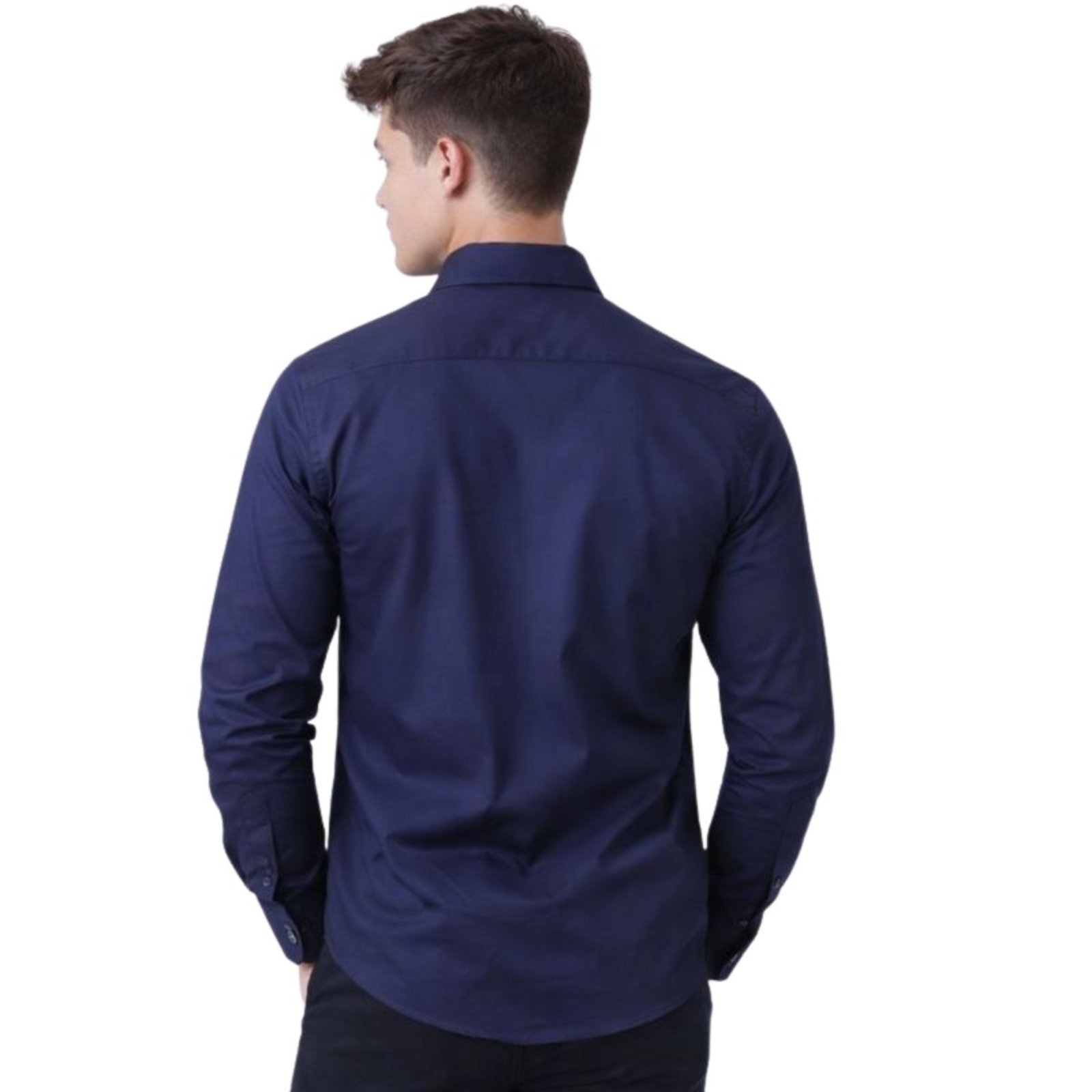 Imagem principal Camisa Social Masculina Slim Manga Longa Casual Premium Marinho Industrie azul marinho