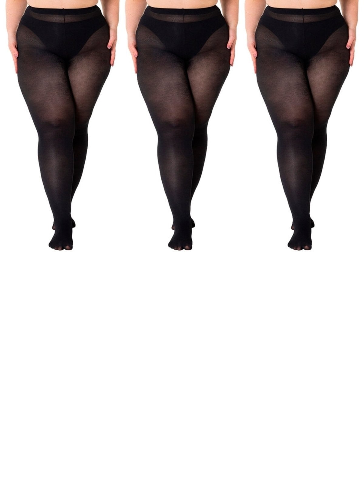 Imagem principal Kit com 3 Meias Calças Fio 80 Opaca Trifil 6100 Plus Size TRIFIL preto