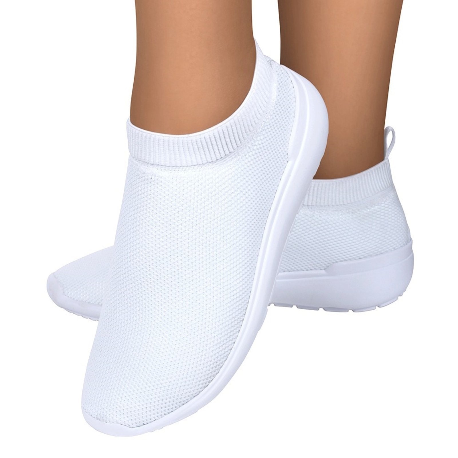 Imagem principal Tenis Academia Meia Feminino Sem Cadarço Leve Confortavel Bia Ramos branco