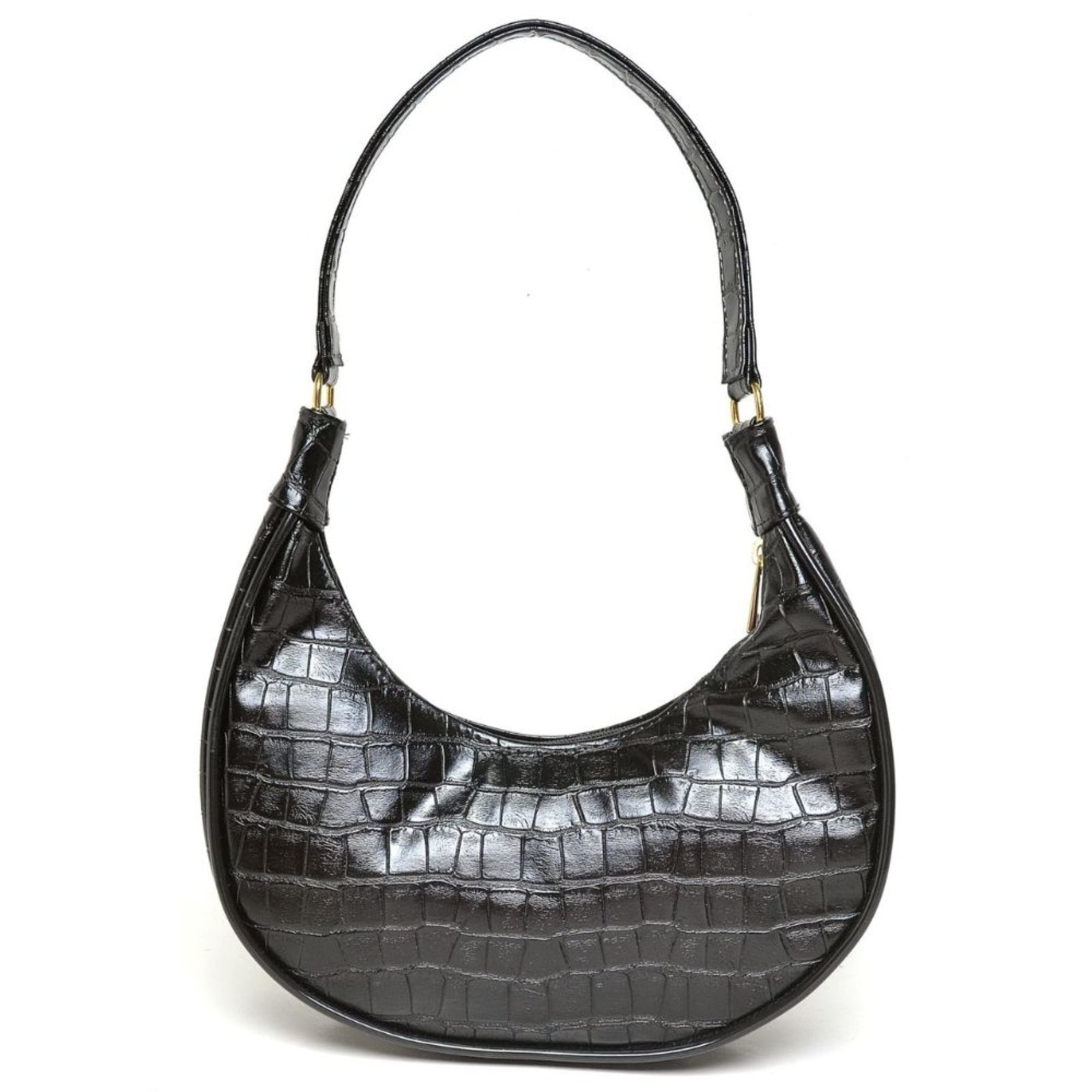 Imagem principal Bolsa Feminina Anna Andrade Bolsa Pequena De Ombro Meia Lua Casual Moda Blogueira Preta Anna Andrade preto