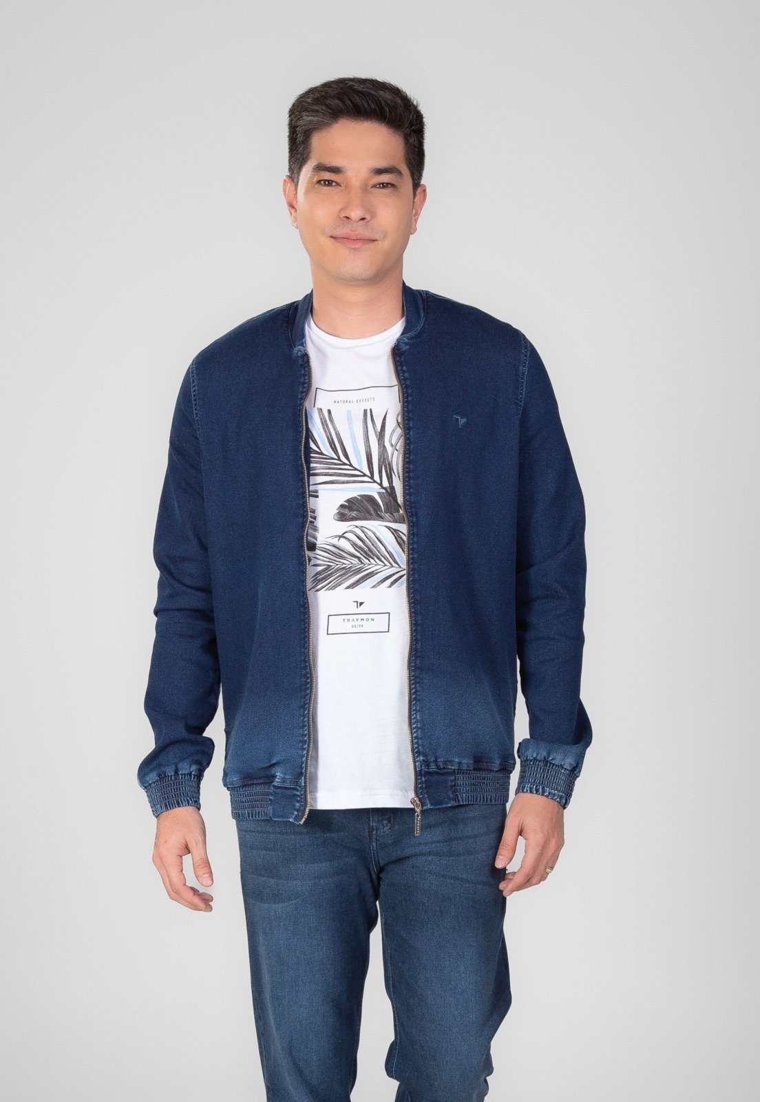 Imagem principal Jaqueta Traymon Moletom Jeans Zíper Traymon azul