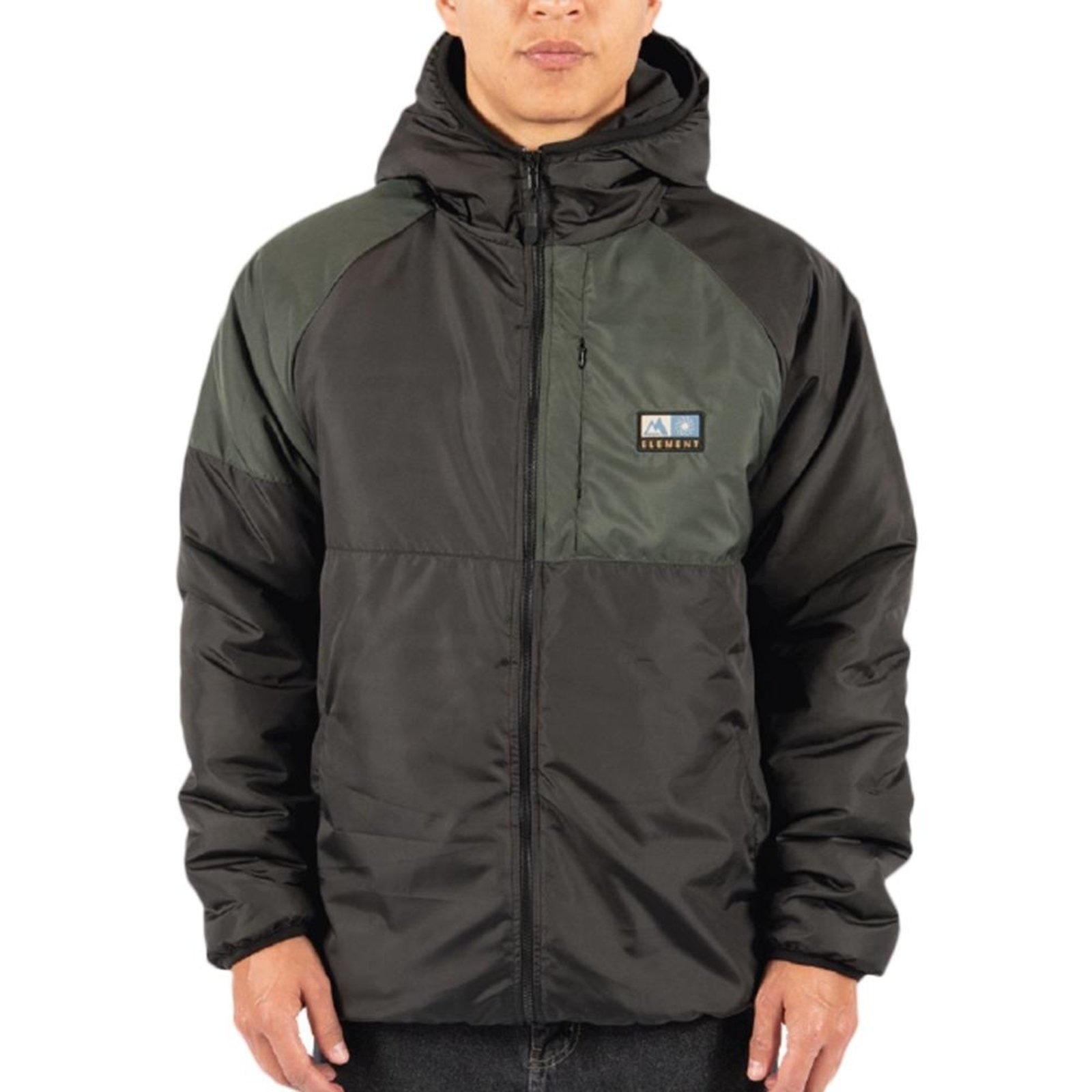 Imagem principal Jaqueta Element Wolfe ZH WT23 Masculina Preto/Verde Element preto verde