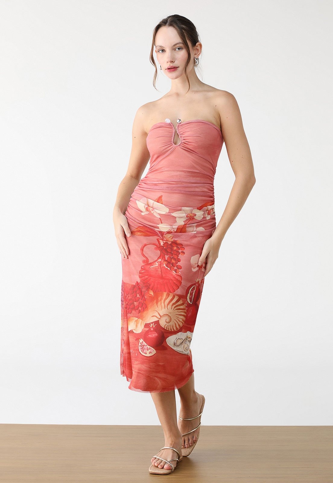 Imagem principal Vestido FARM Midi Afrodite FARM rosa