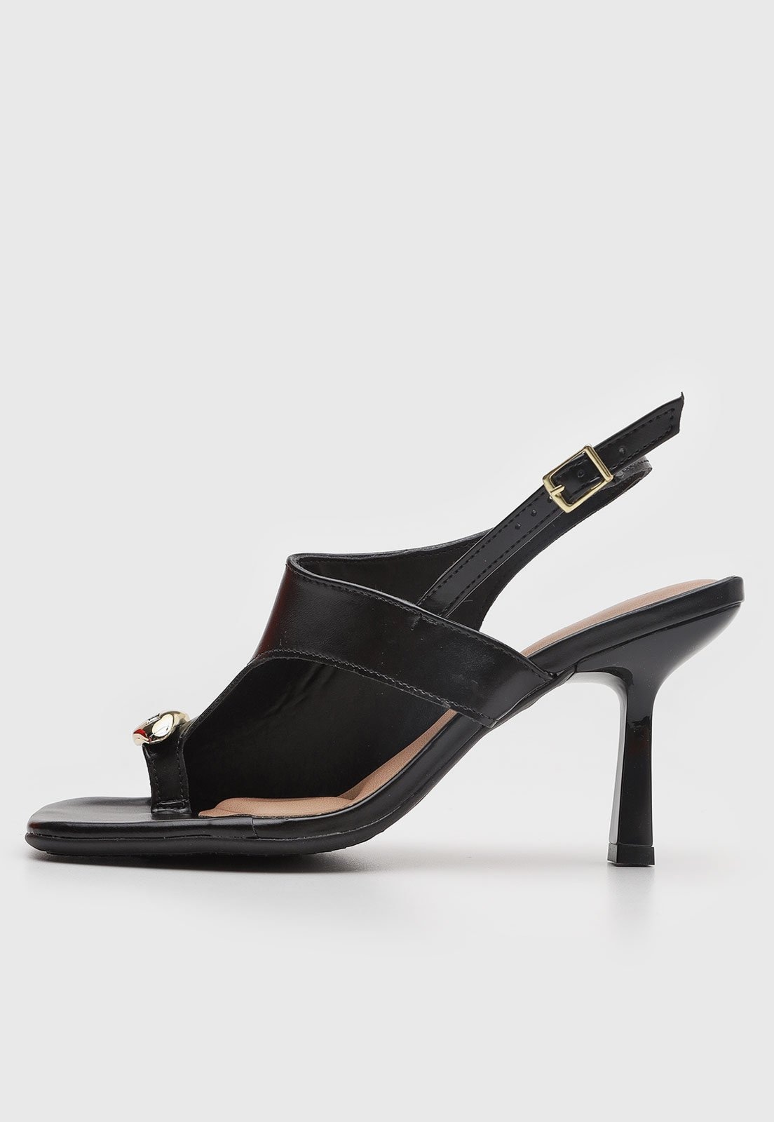 Imagem principal Sandália Feminina Beira Rio Salto Alto Verniz Preta BEIRA RIO preto