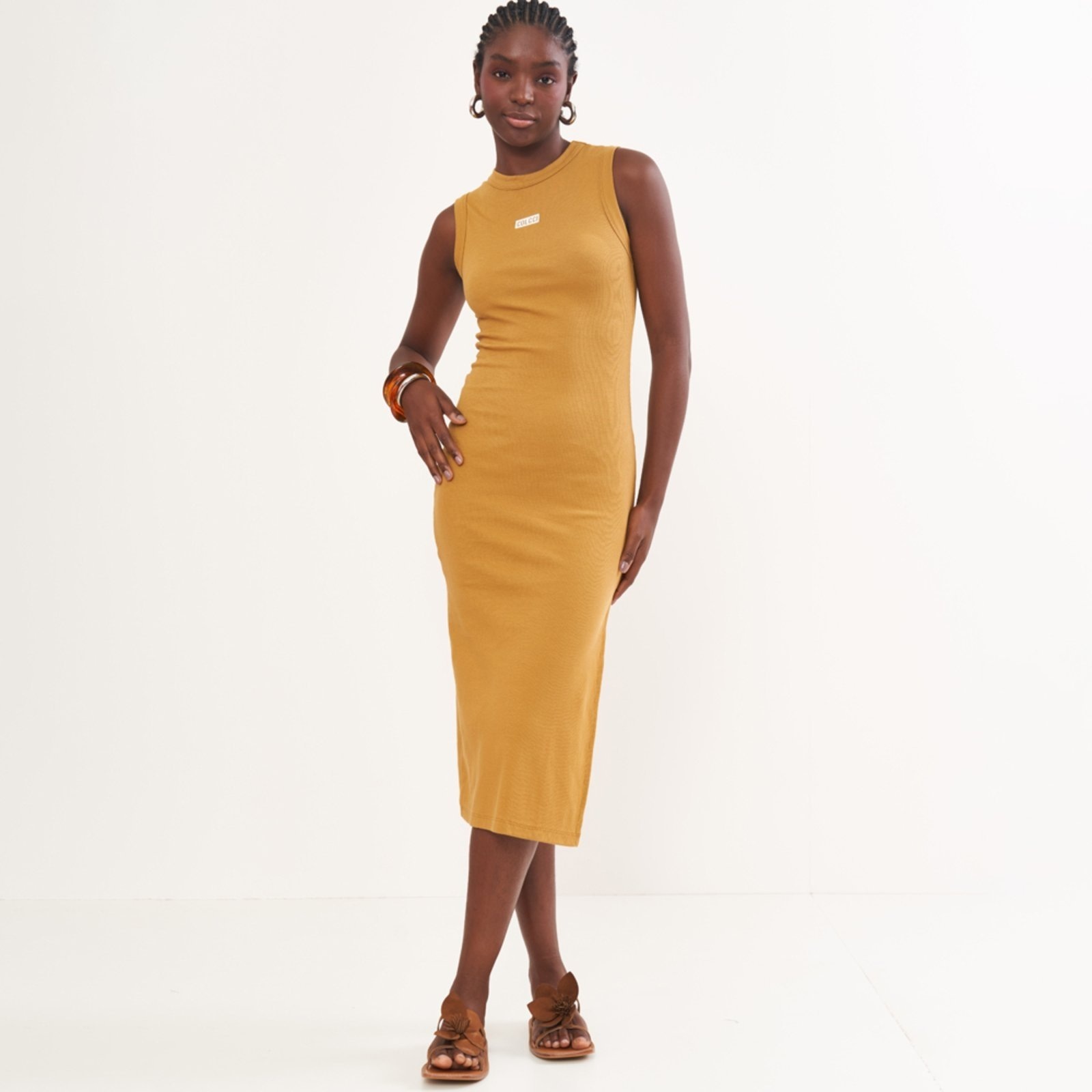 Imagem principal Vestido Mid Canelado Colcci Logo Pr26 Ebbela Feminino Colcci marrom