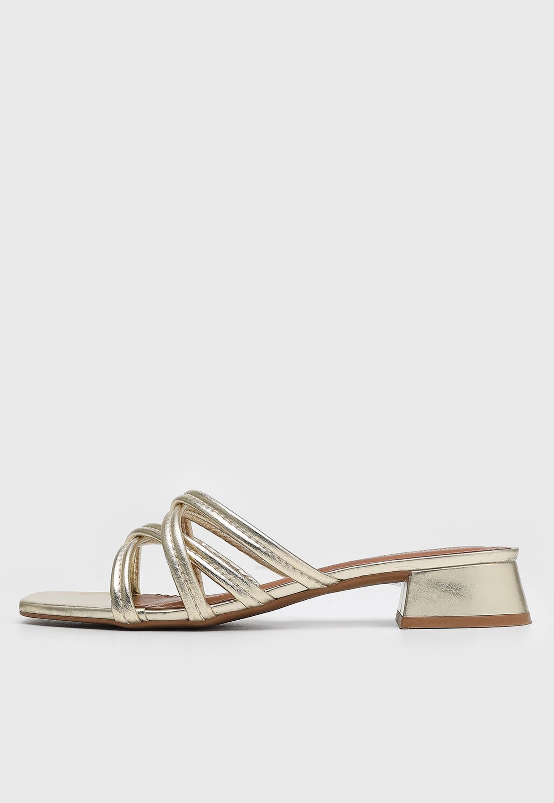 Imagem principal Sandália Feminina Santa Lolla Tiras Metalizadas Dourada Santa Lolla dourado