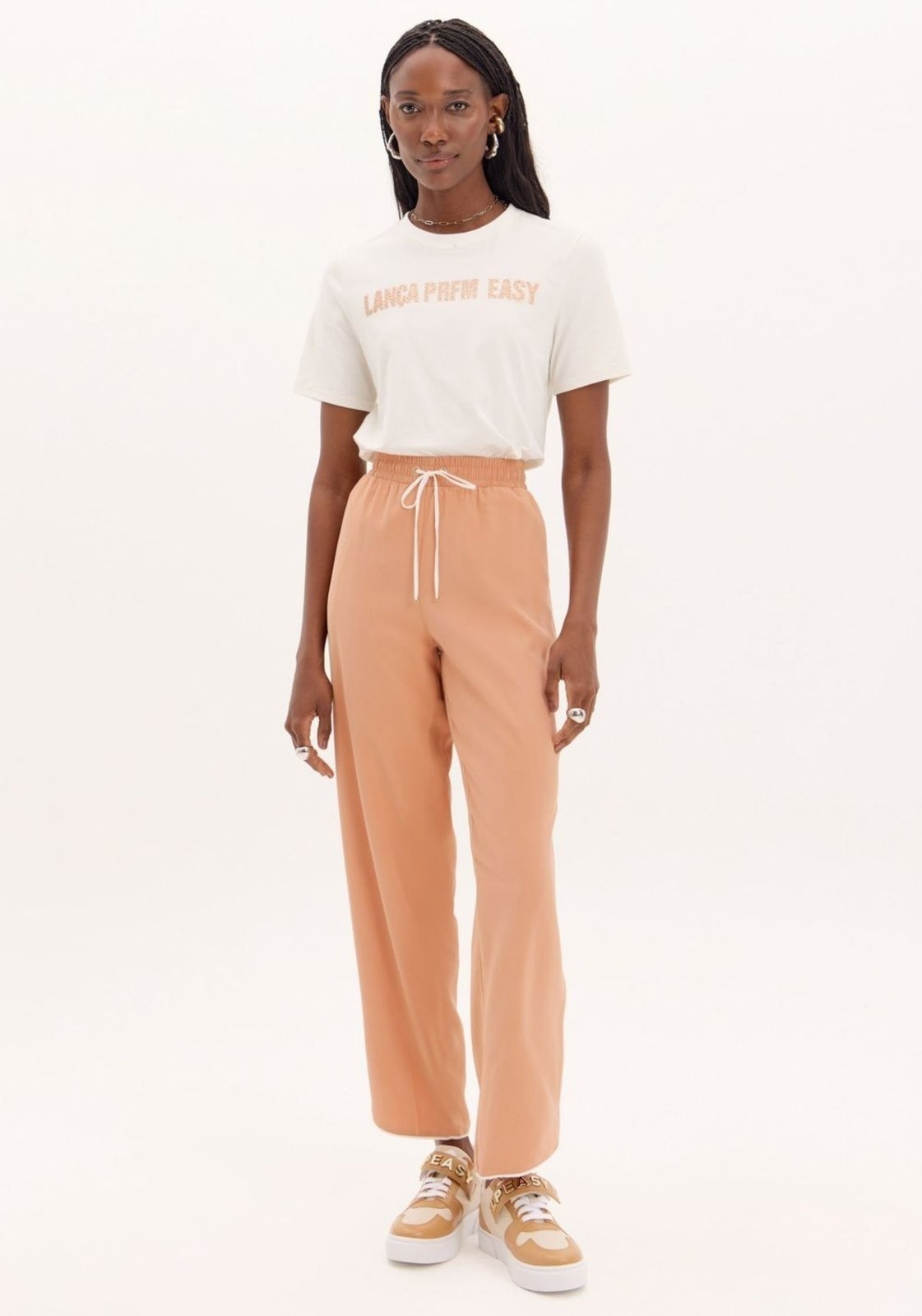 Imagem principal Calça Reta Com Amarração Sport Easy bege