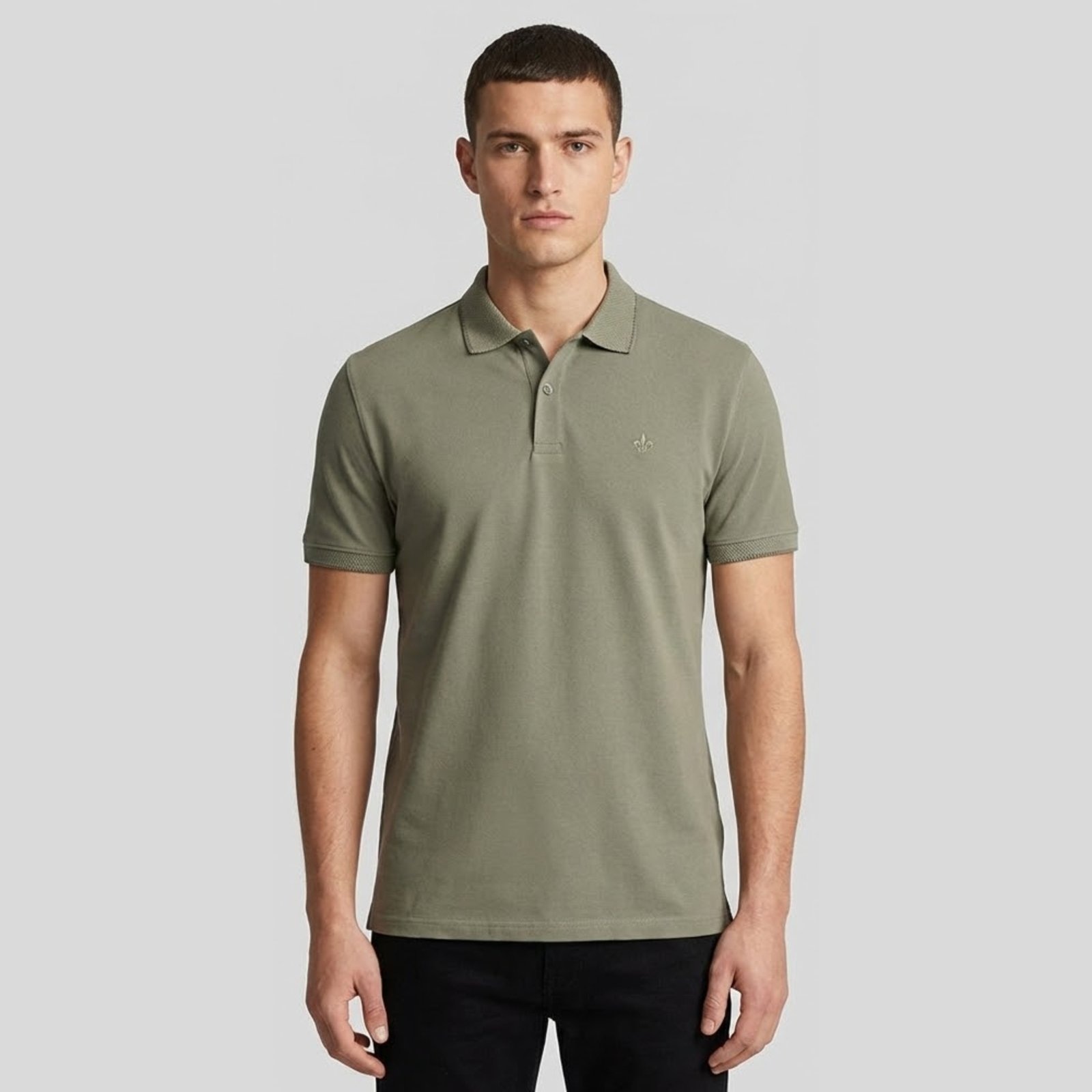 Imagem principal Camisa Polo Dudalina Gola Favo Frisos Ou26 Masculino Dudalina verde