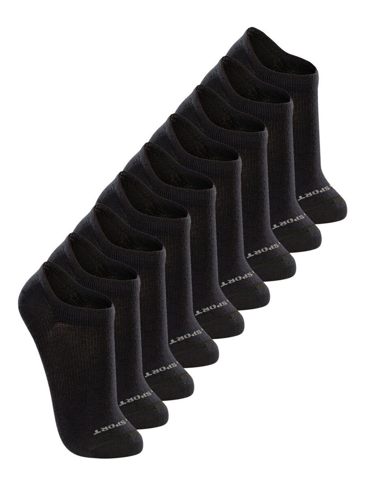 Imagem principal Kit com 9 Meias Esportiva Invisível Lupo Lupo preto