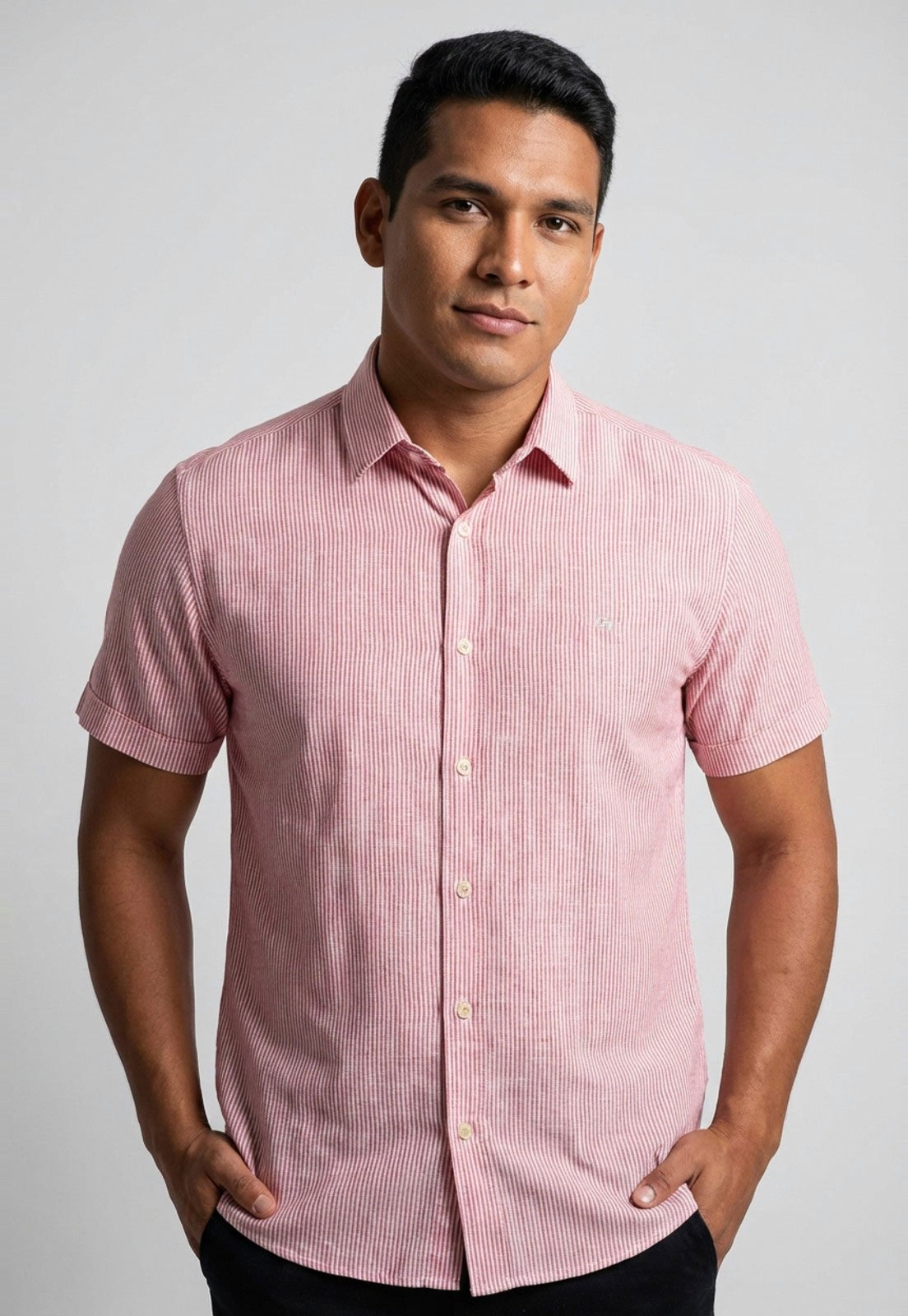 Imagem principal Camisa Masculina Colcci Listrada Vermelha Colcci vermelho