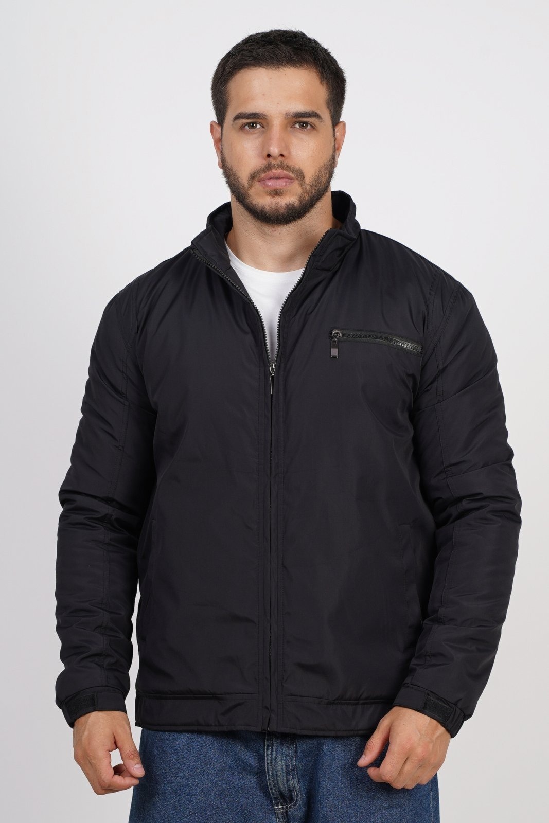 Imagem principal Jaqueta Masculina Sh Fashion Prada Zíper Inverno Cor SH FASHION preto