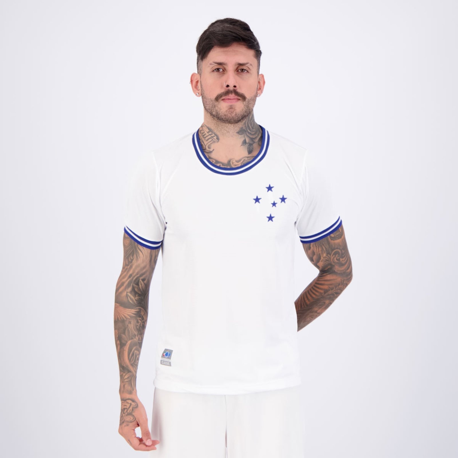 Imagem principal Camisa Cruzeiro Retrô Jacquard Branca Retrômania branco