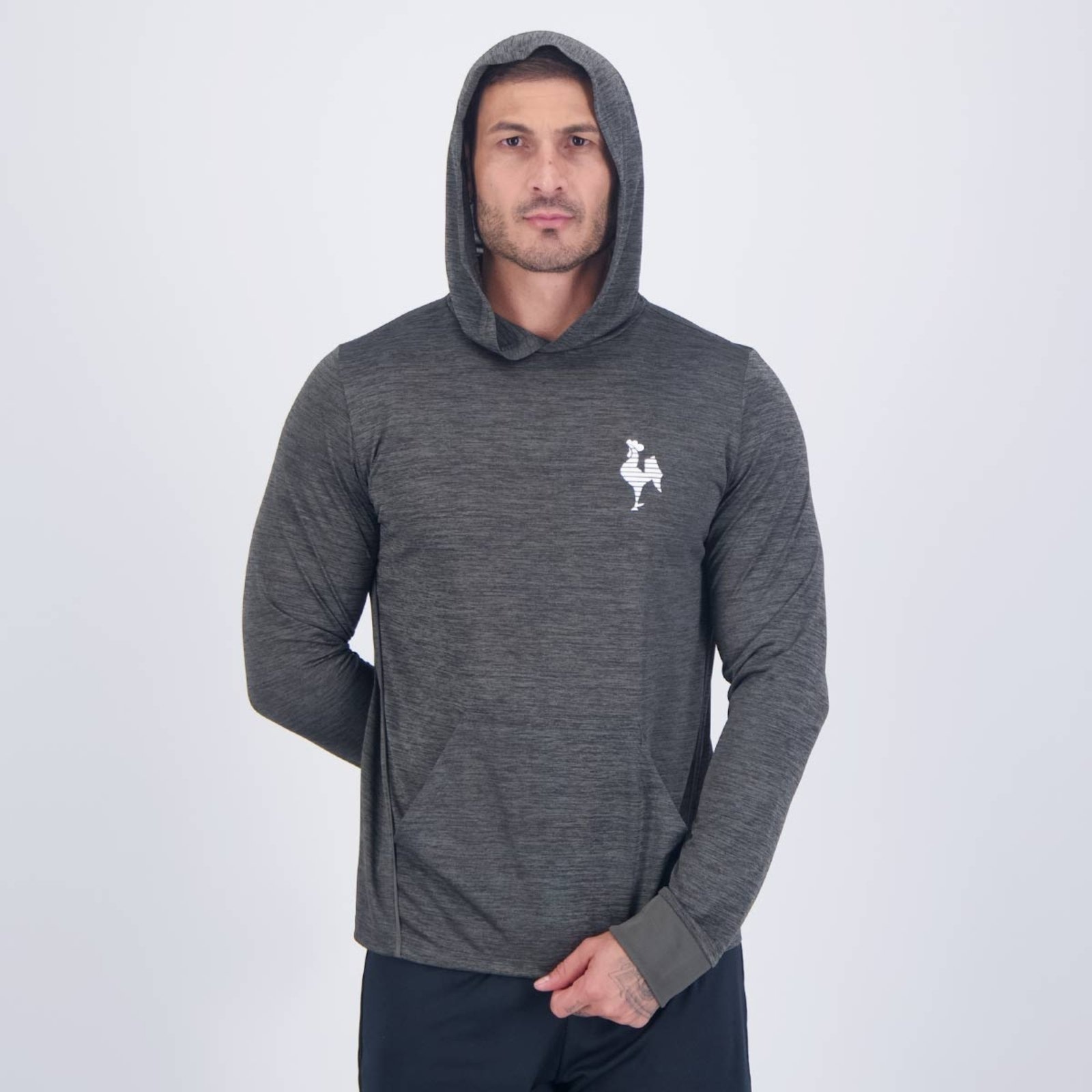 Imagem principal Blusa com Capuz Atlético Mineiro Rain Mescla braziline cinza