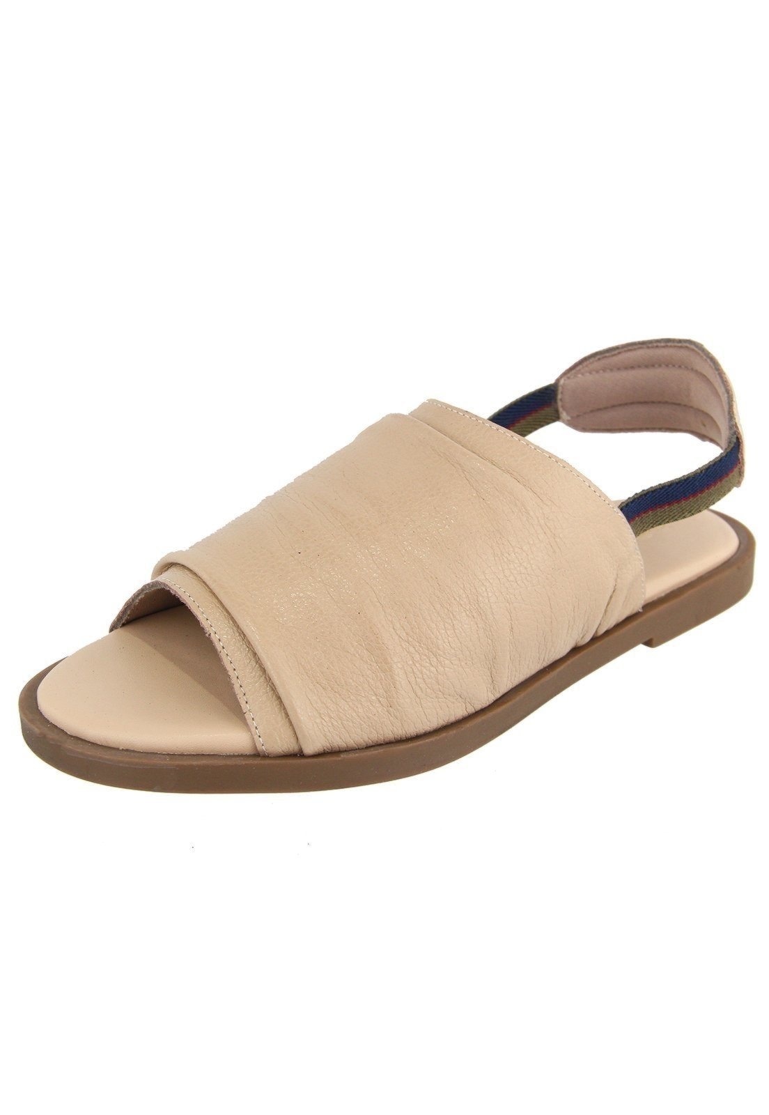 Imagem principal Rasteira em Couro Palmilha Extra Conforto Calce Fácil Maria Paula Amêndoa MARIA PAULA nude